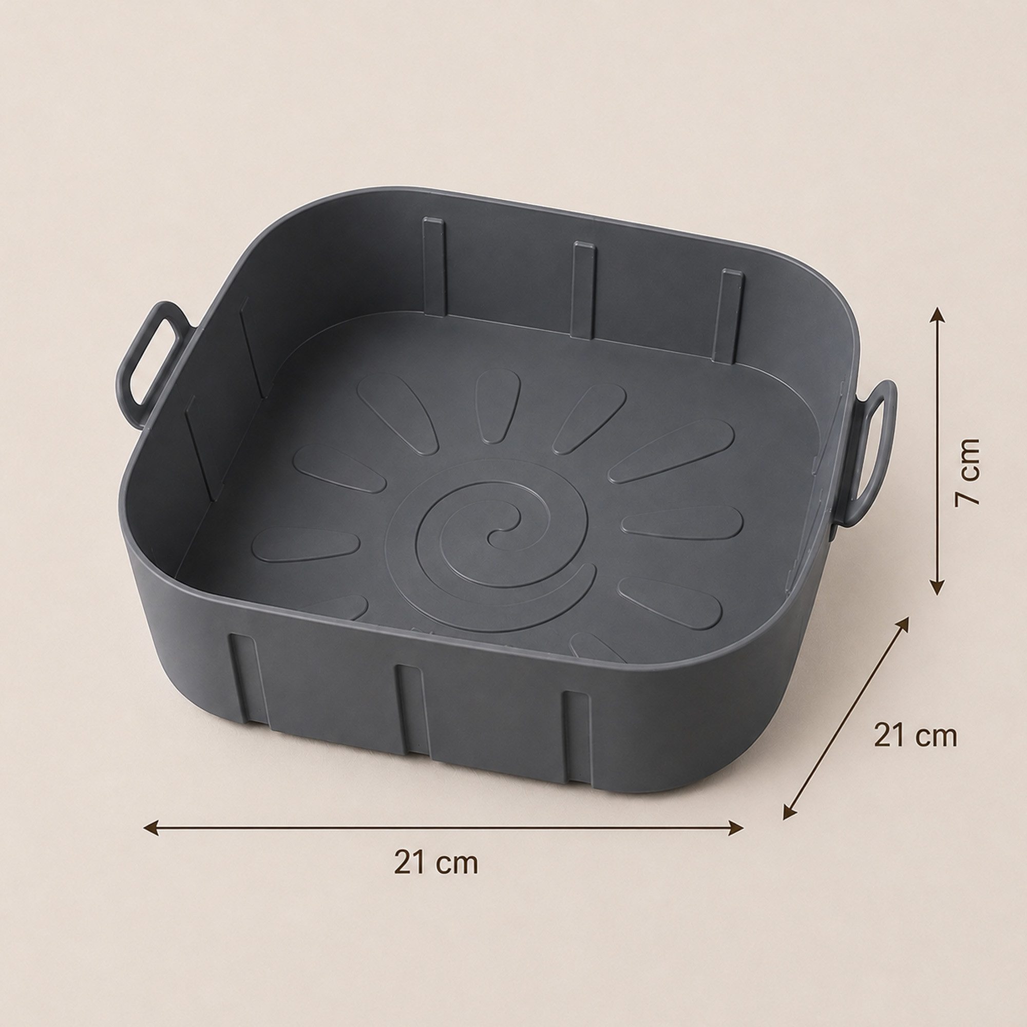 Bestlivings Silikonform für AirFryer, (2-tlg), Ø20x5cm, BPA-frei - wiederverwendbar, lebensmittelecht bis 230°C – Bild 2 von 5
