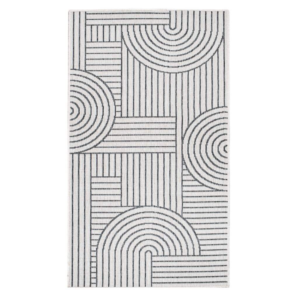 Carpet City Outdoorteppich "DUO RUG 5842" rechteckig 5 mm Höhe Wendeteppich günstig online kaufen