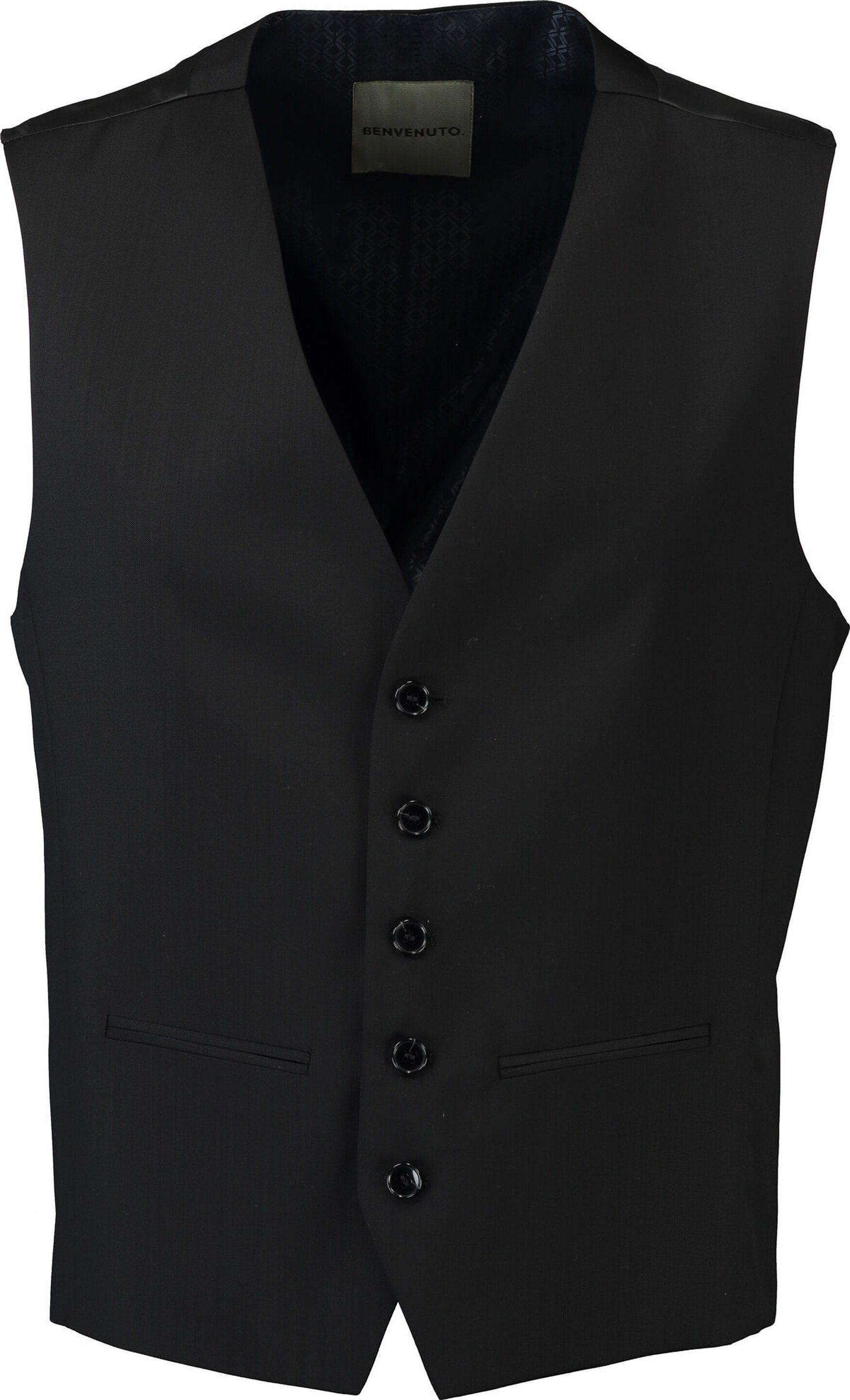 BENVENUTO. Anzugweste schwarz Modern Fit günstig online kaufen