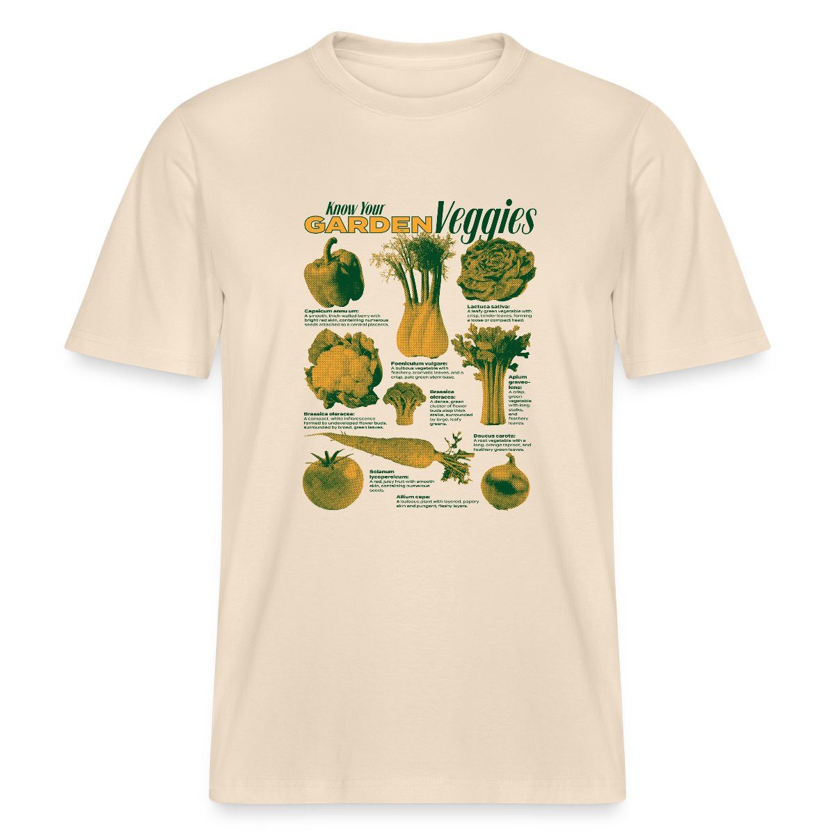 T-Shirt Garten Veggies Vintage Trend Print Relaxed Fit Unisex T-Shirt