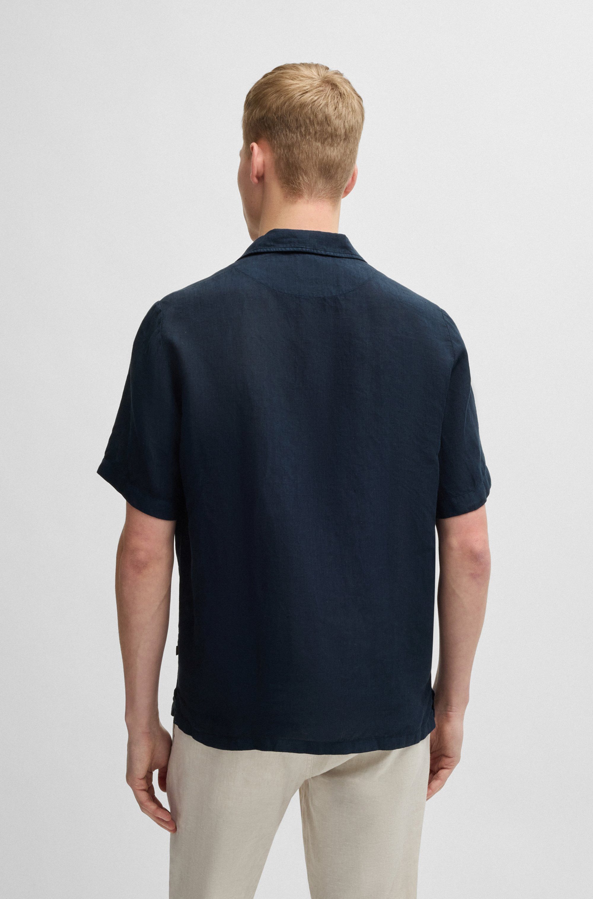 BOSS ORANGE Kurzarmhemd Rayer aus Leinen günstig online kaufen