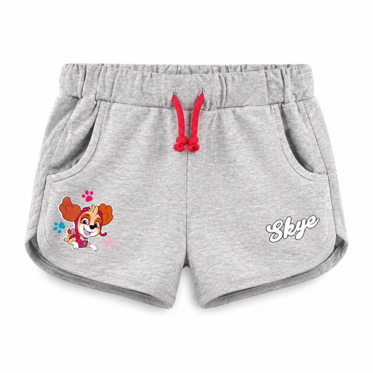 PAW PATROL Shorts Paw Patrol Skye Everest Kinder Shorts Mädchen Grau Gr. 110 oder 128