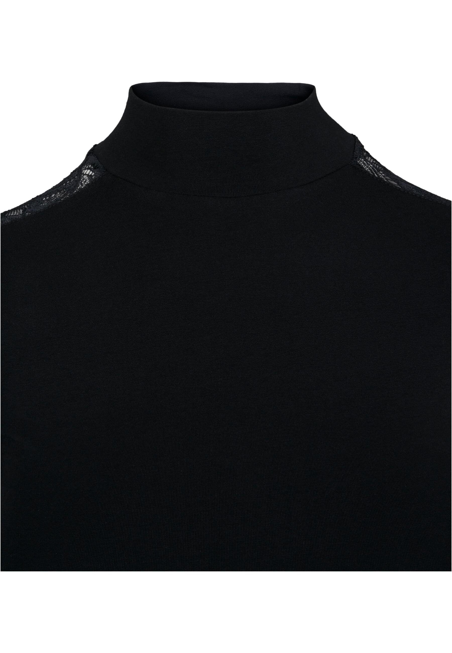 URBAN T-Shirt (1-tlg) CLASSICS Ladies Striped Damen Lace LS