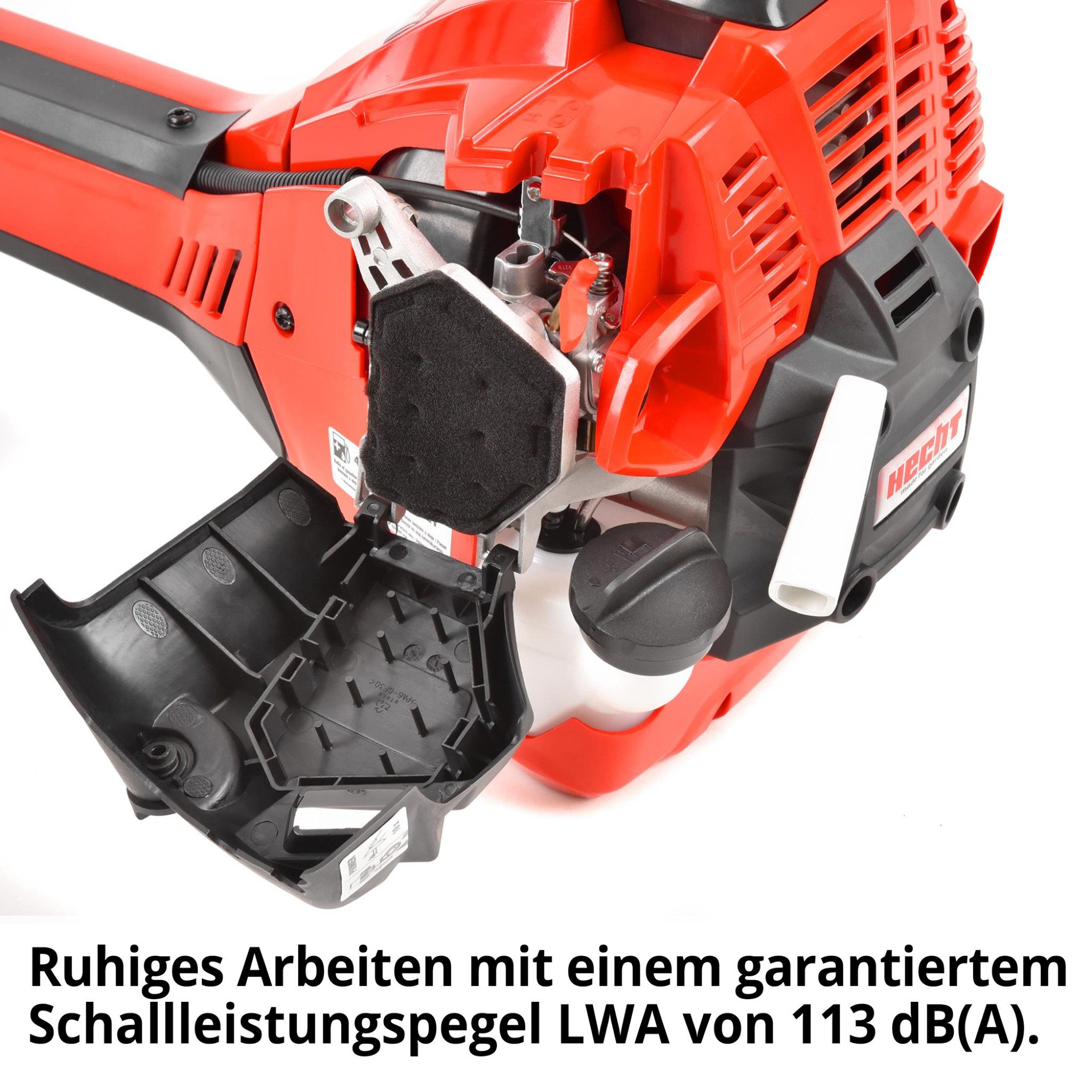 Hecht Benzin-Freischneider mit Tragegurt, 52 cm³ / 2 PS, 25,5 cm Arbeitsbreite Messer, 43 cm Arbeitsbreite Faden, Easy Start-System, 9,1 kg