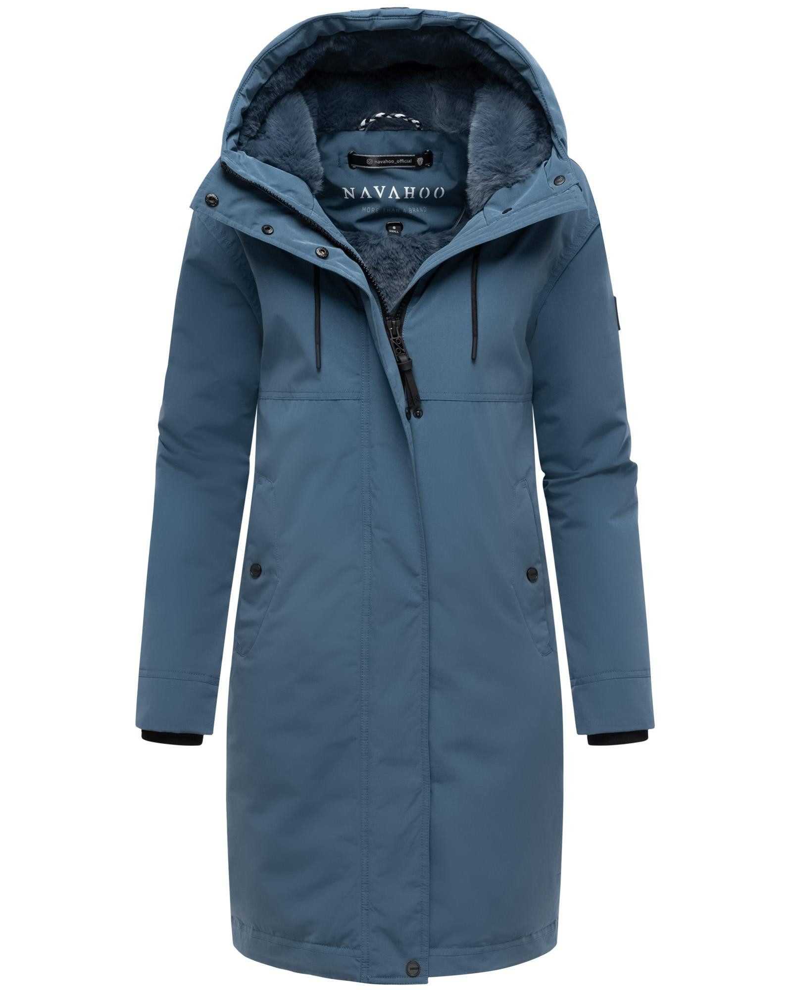 Navahoo Wintermantel Hageltanz 14 Warmer Damen Kurzmantel mit Kapuze