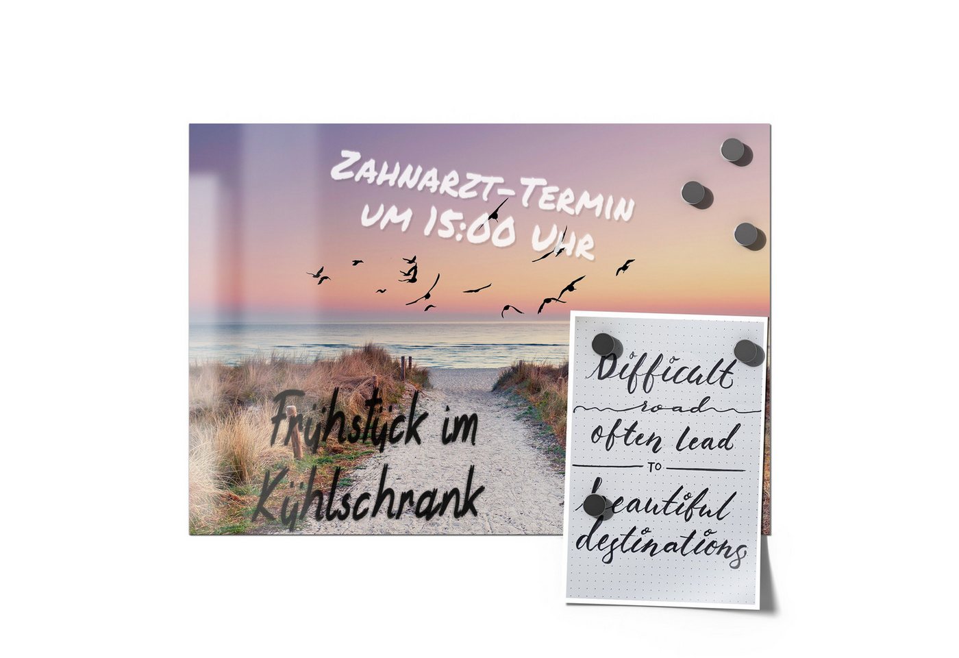 Thumbnail - DEQORI Magnetfolie 'Strandaufgang zur Ostsee', beschreibbar universal Magnetmatte magnetisch Folie Planer Kalender