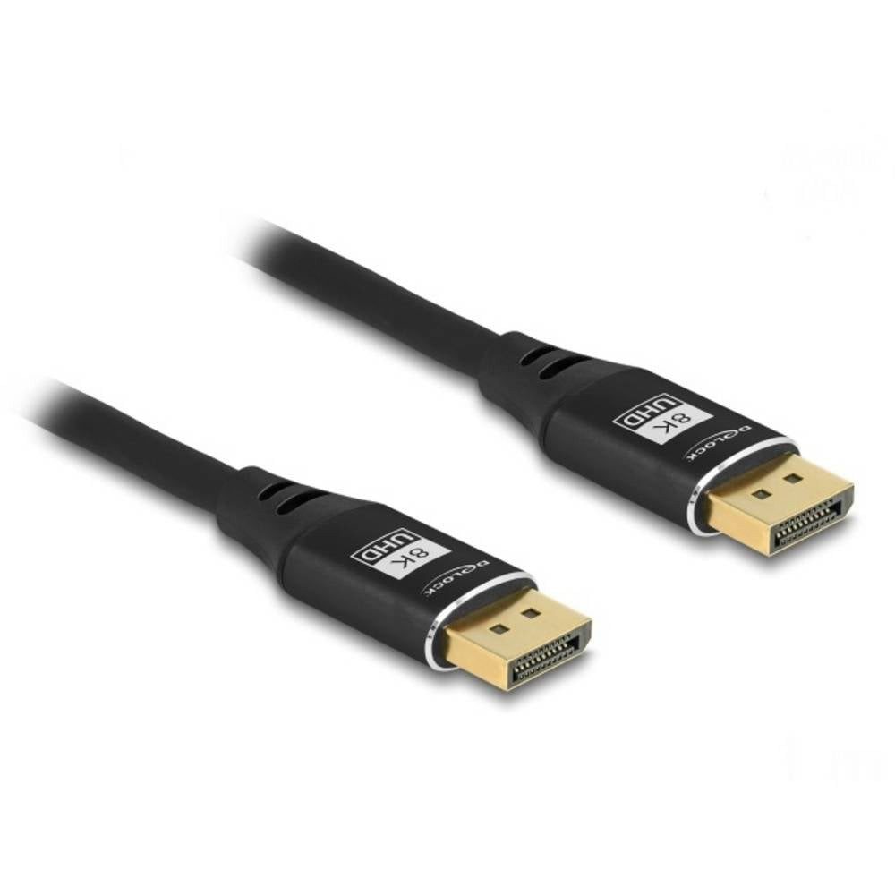 Delock DisplayPort Kabel 8K 60 Hz 3 m Metall 80622 HDMI-Kabel, 8K UHD, vergoldete Steckkontakte, dreifach geschirmt