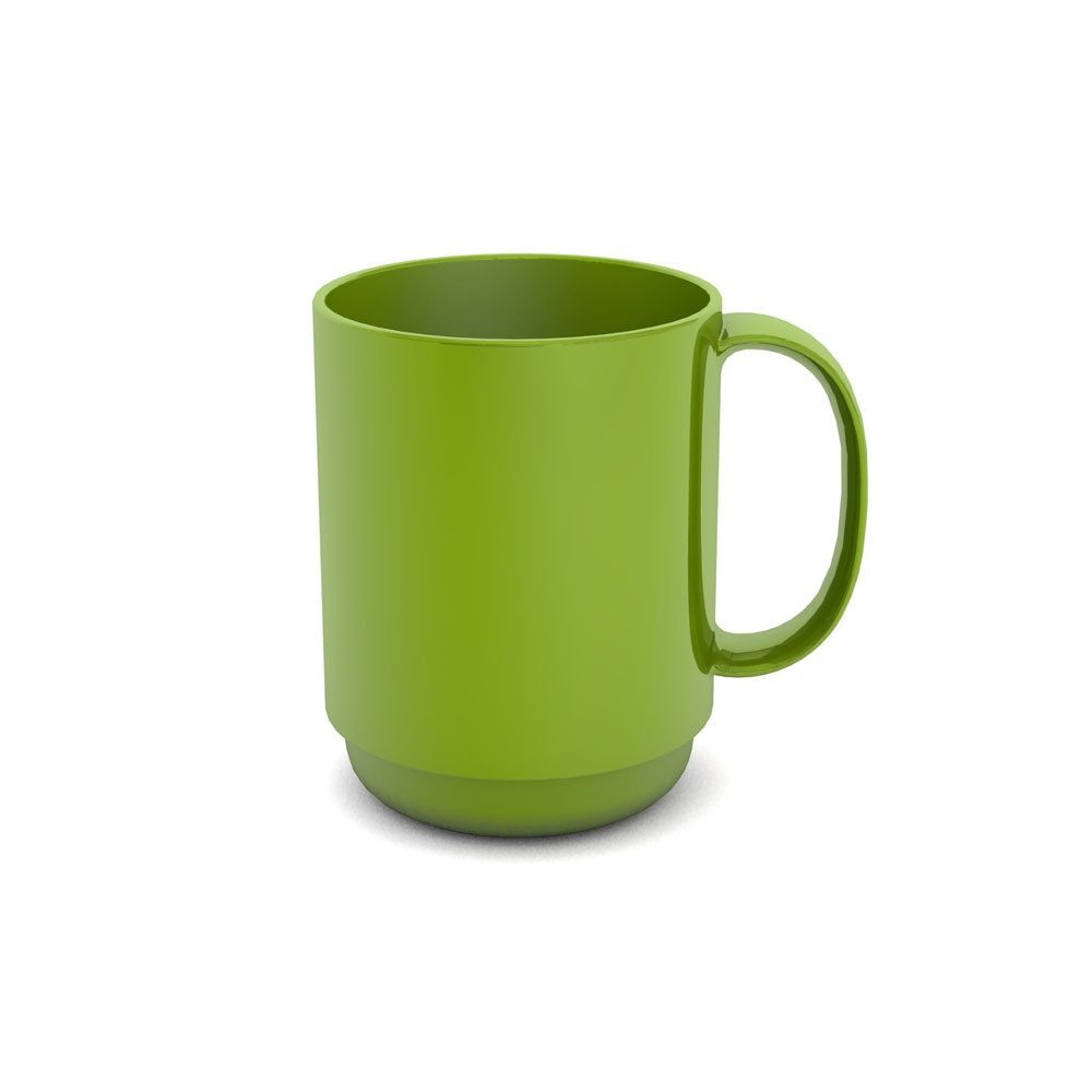 Ornamin Becher Großer Henkelbecher Klassik Plus, Mehrwegbecher l Campingbecher l Stapelbar l Wiederverwendbar