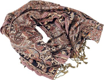 Guru-Shop Halstuch Indischer Pashmina Schal, Schultertuch, Boho..