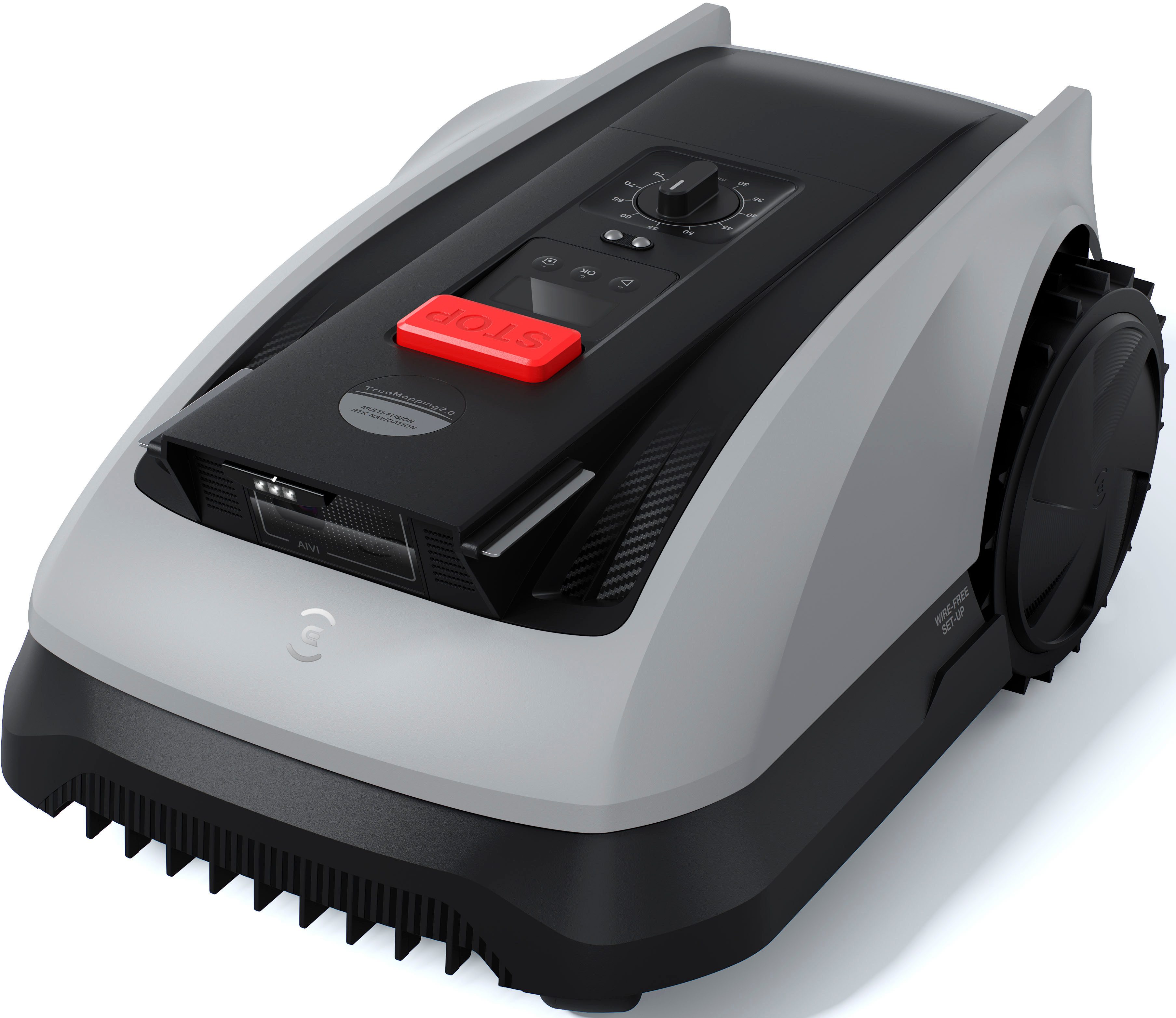 ECOVACS Rasenmähroboter GOAT O600 RTK, bis 600 m² Rasenfläche, (Mäheffizienz von 100 m²/h), mit präziser RTK-Navigation und KI-Kamera zur Hindernisvermeidung