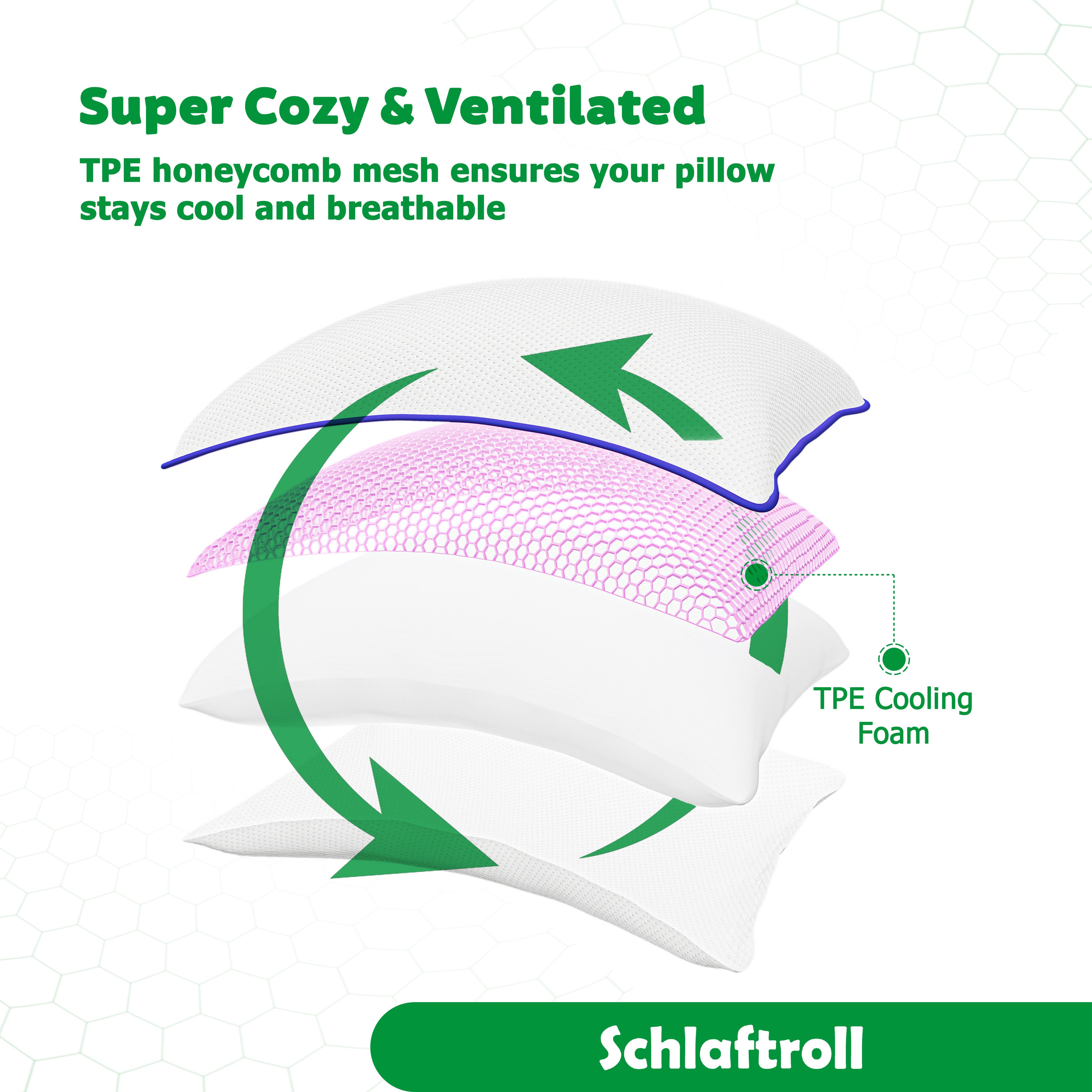 Schlaftroll Kopfkissen Premium Kopfkissen, Nackenstützkissen aus Memory-Sch günstig online kaufen