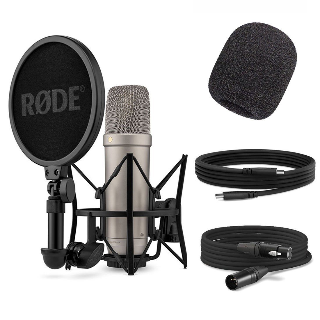 RODE Microphones Mikrofon Rode NT1 5th Generation XLR USB Mikrofon mit  Popfilter