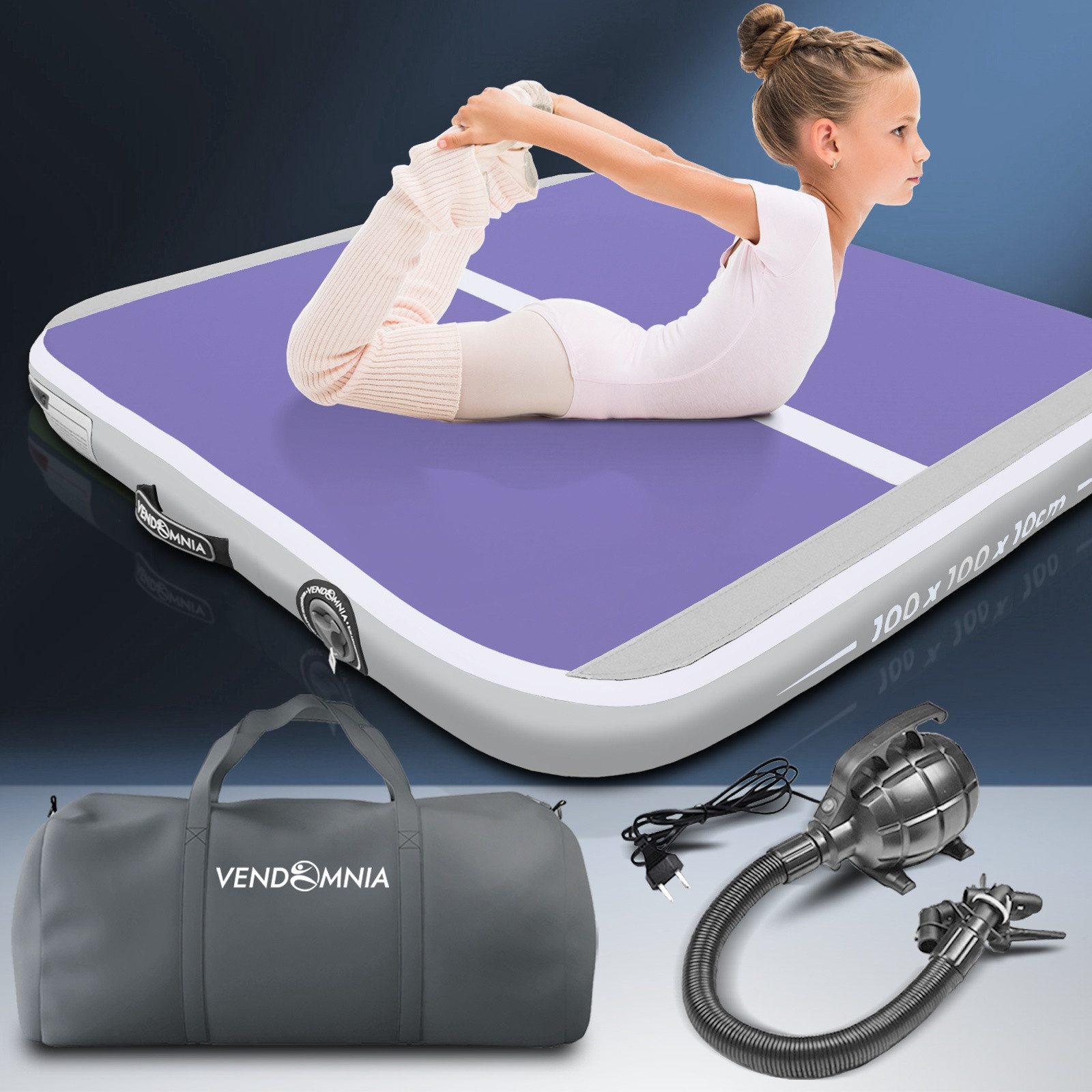 VENDOMNIA Turnmatte AIR Tracking TRACK Matte - aufblasbar, Tumbling Matte (10 cm - 20 cm hoch, mit elektrischer Pumpe, Farbwahl, Größe: 1 2 3 4 m Tumblingmatte, – Bild 5 von 5