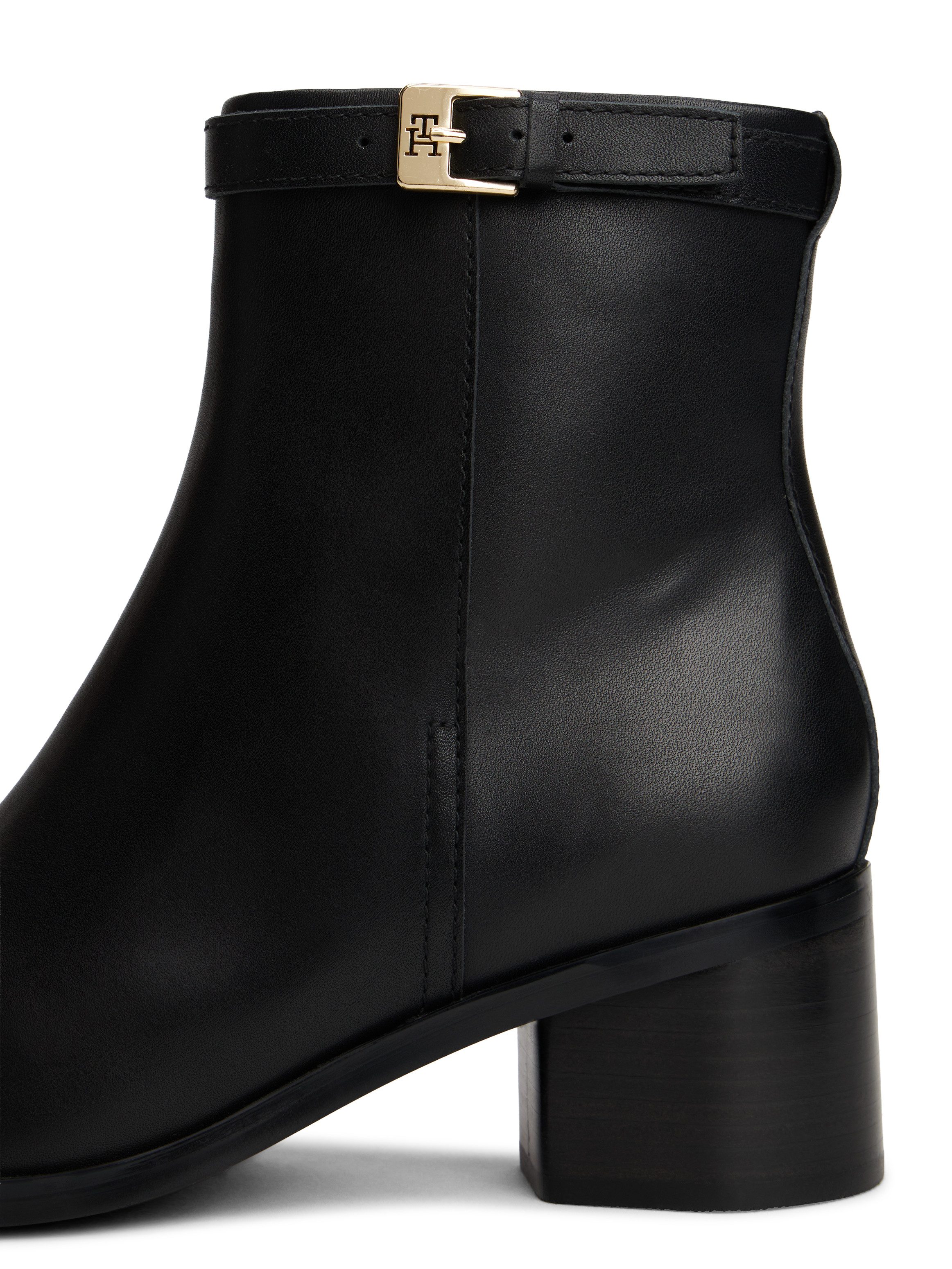 Tommy Hilfiger TH BUCKLE RIDING MID HEEL BOOTIE Stiefelette, Blockabsatz, B günstig online kaufen