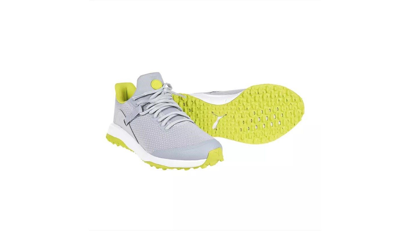 Puma Golfschuh Fusion EVO Grau - Lemon Kinder / Damen Golfschuh
