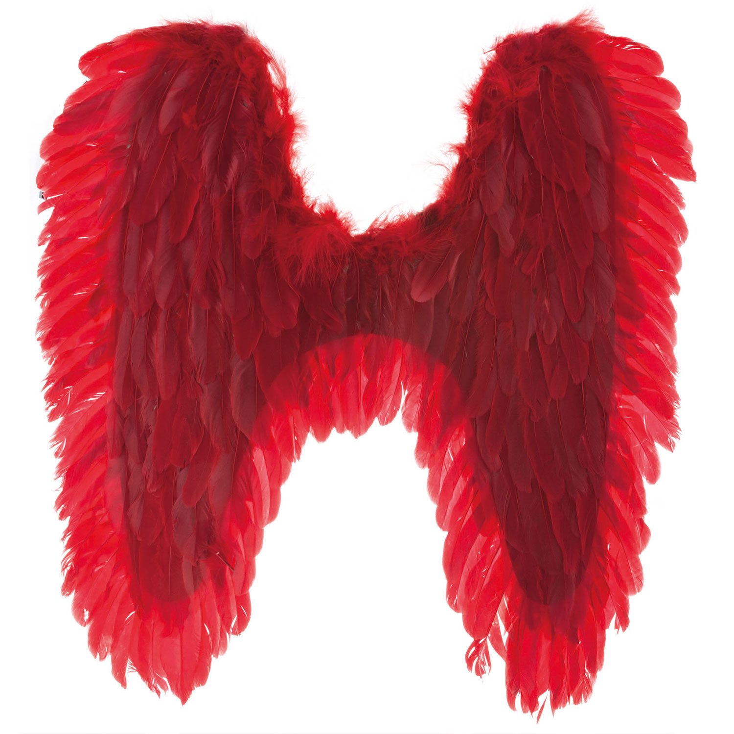 Funny Fashion Kostüm-Flügel Engelsflügel 70 x 65 cm, Federn Rot