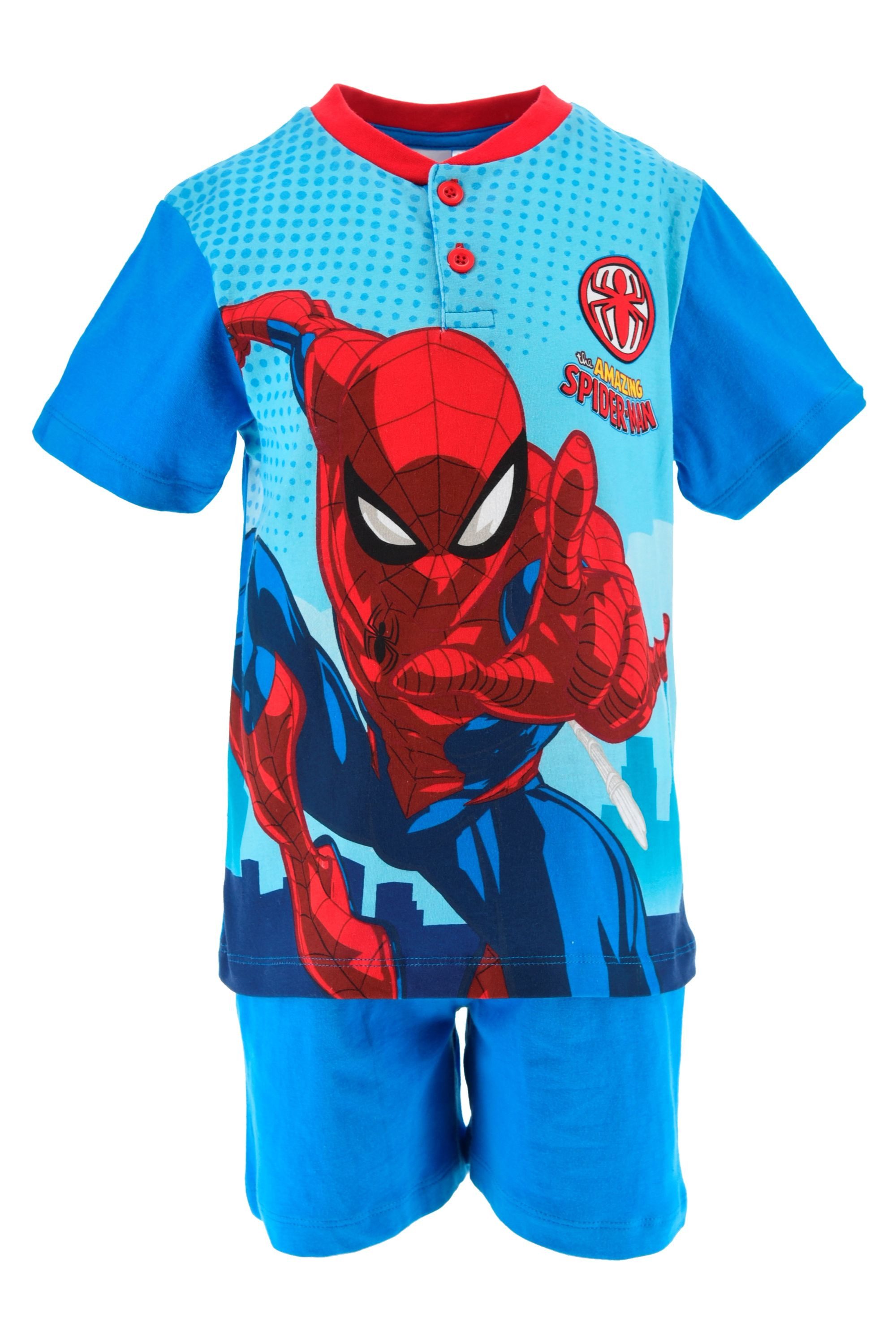 Spiderman Schlafanzug Spiderman Jungen Pyjama kurzer Schlafanzug (Spiderman)