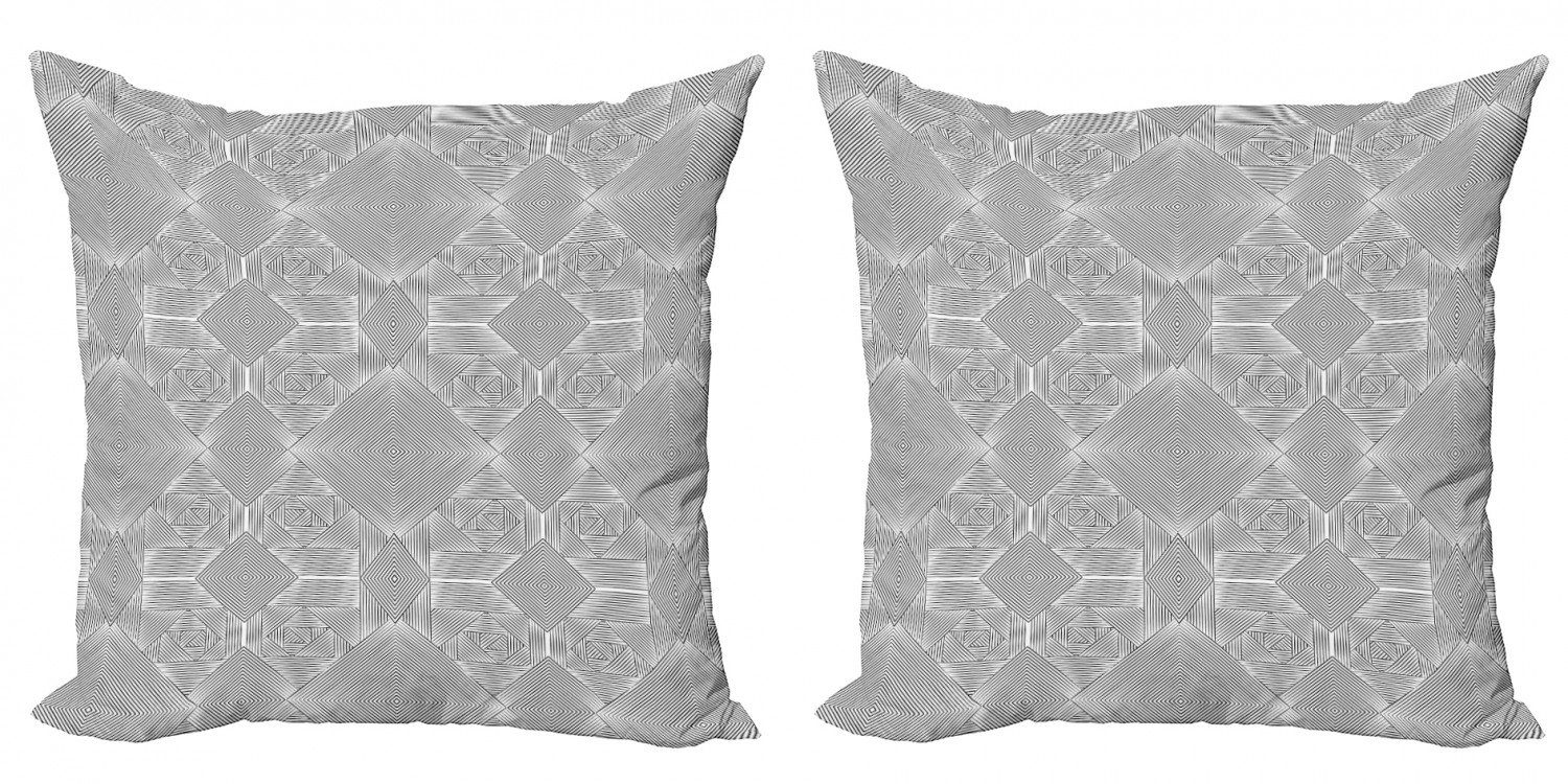 Kissenbezüge Modern Accent Doppelseitiger Digitaldruck, Abakuhaus (2 Stück), Geometrisch Moderne Streifen-Motiv