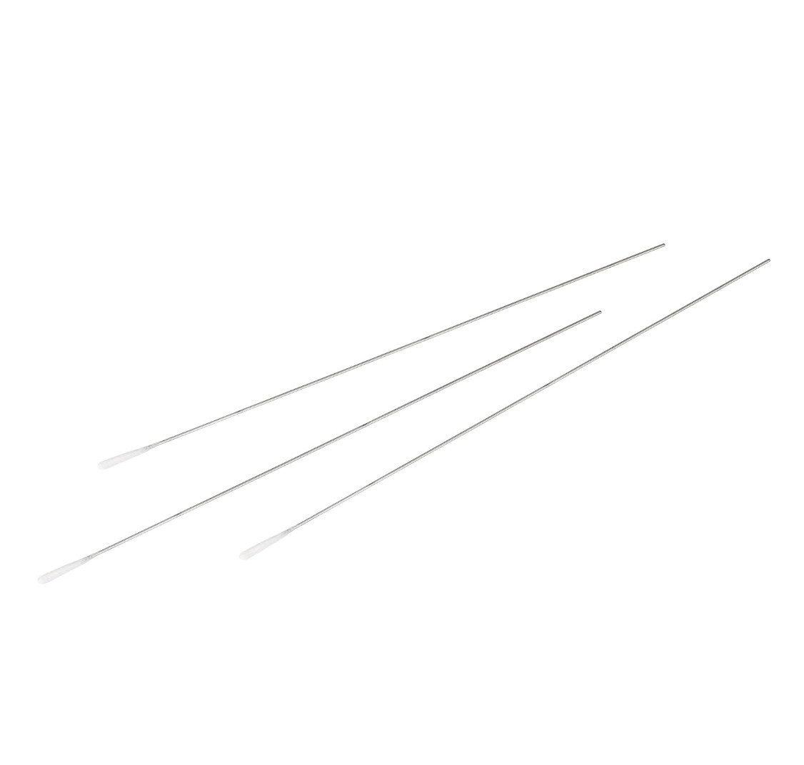 DocMed Wattestäbchen Aluminium, steril, 15 cm, Ø 1 mm, Wattekopf Ø 2 mm (100 Stck), Weiche, hautfreundliche Watte, 100-St., Einweg-Nutzung