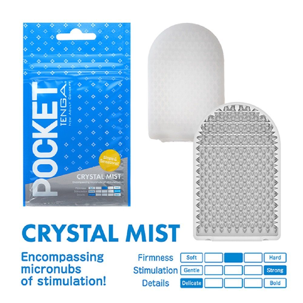 Crystal Struktur Mist Tenga (Soft-Kristall) zarter Masturbator im Taschenformat, 1-tlg., Variante: Masturbator mit POCKET,