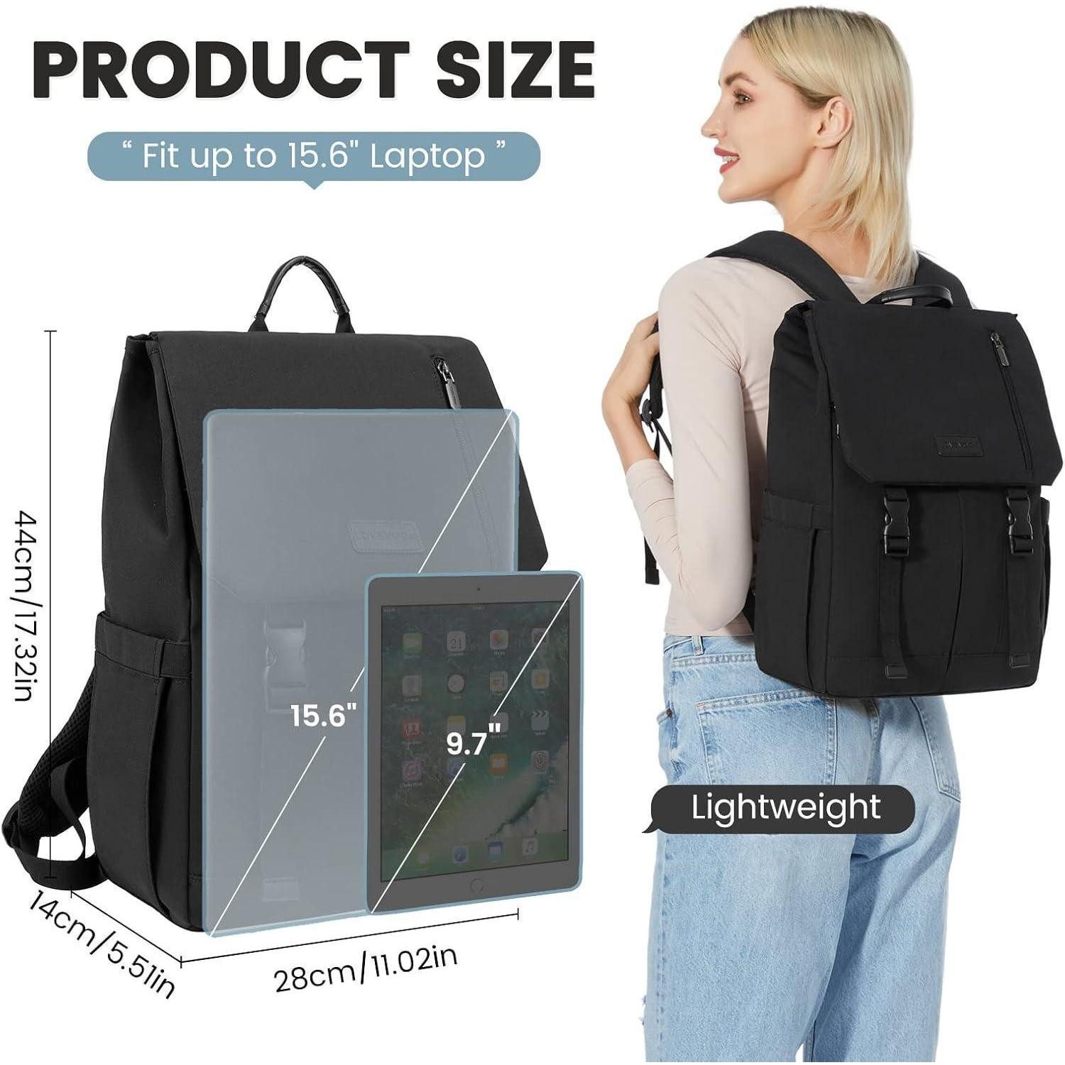 LuxusKollektion Laptoprucksack Rucksack Damen Herren 15.6 Zoll Laptop Wasserdicht Schulrucksack
