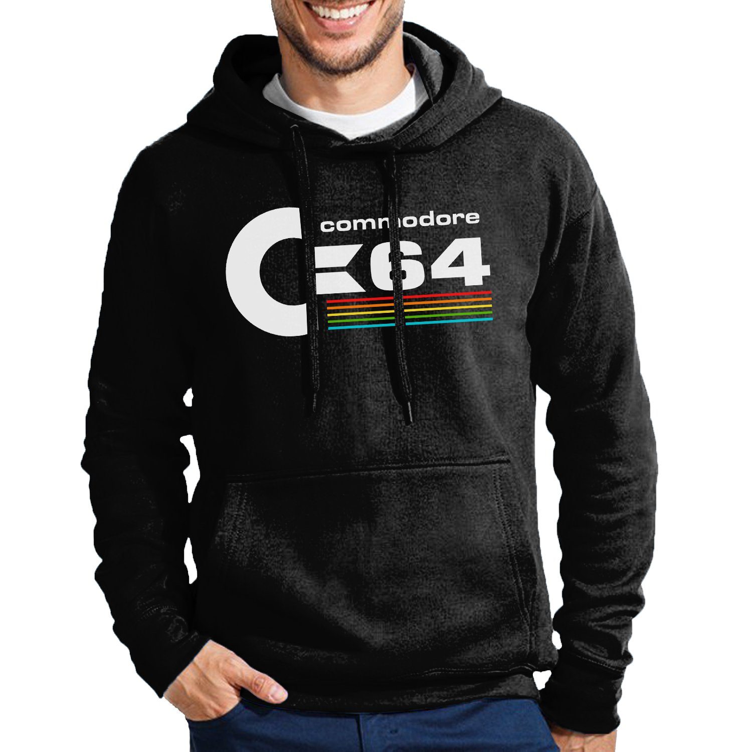 Blondie & Brownie Hoodie Herren Commodore 64 Konsole Amige Super Retro Mit Kapuze
