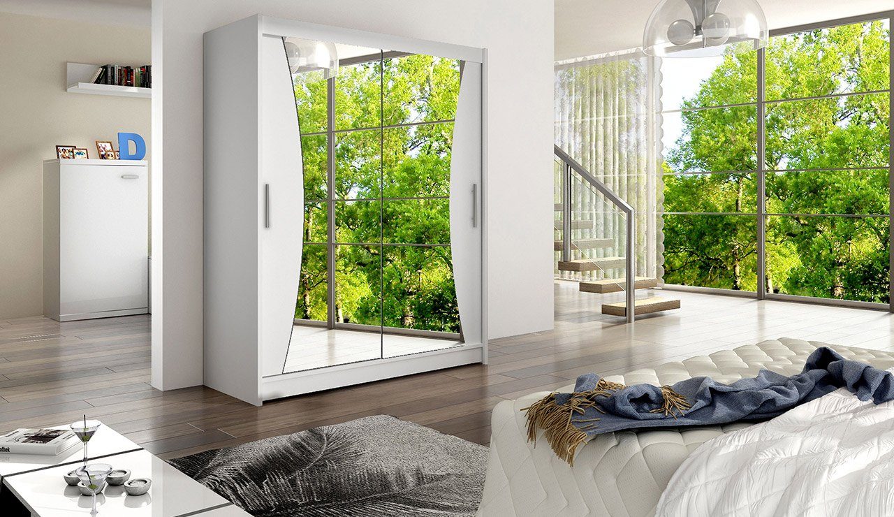 MIRJAN24 Kleiderschrank Westa IX (mit Spiegel, Kleiderstange, Schiebetüren, günstig online kaufen