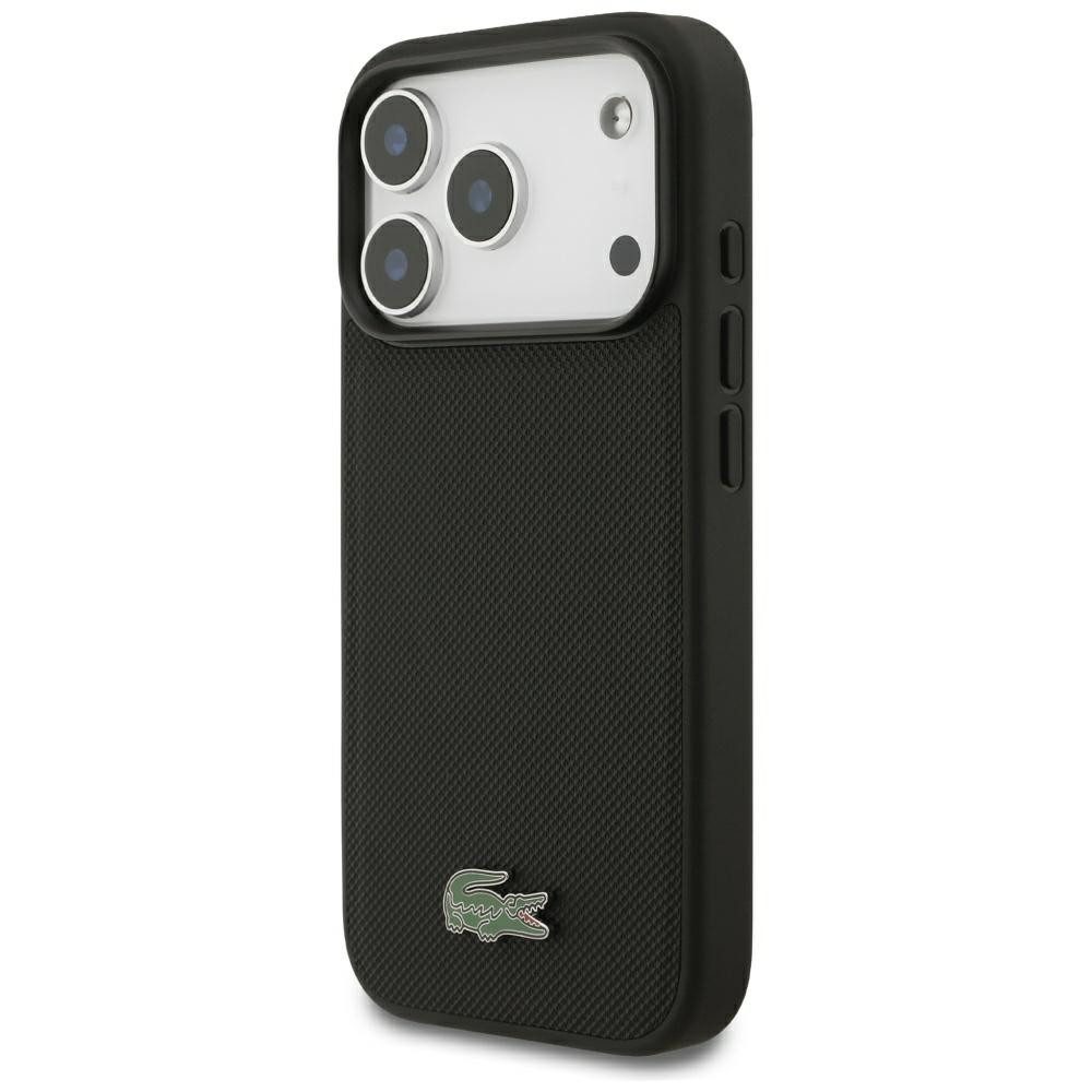 Lacoste Handyhülle iPhone 18 Pro MagSafe Petit Pique Hülle schwarz Logo 6,3 Zoll, Kantenschutz – Bild 2 von 5