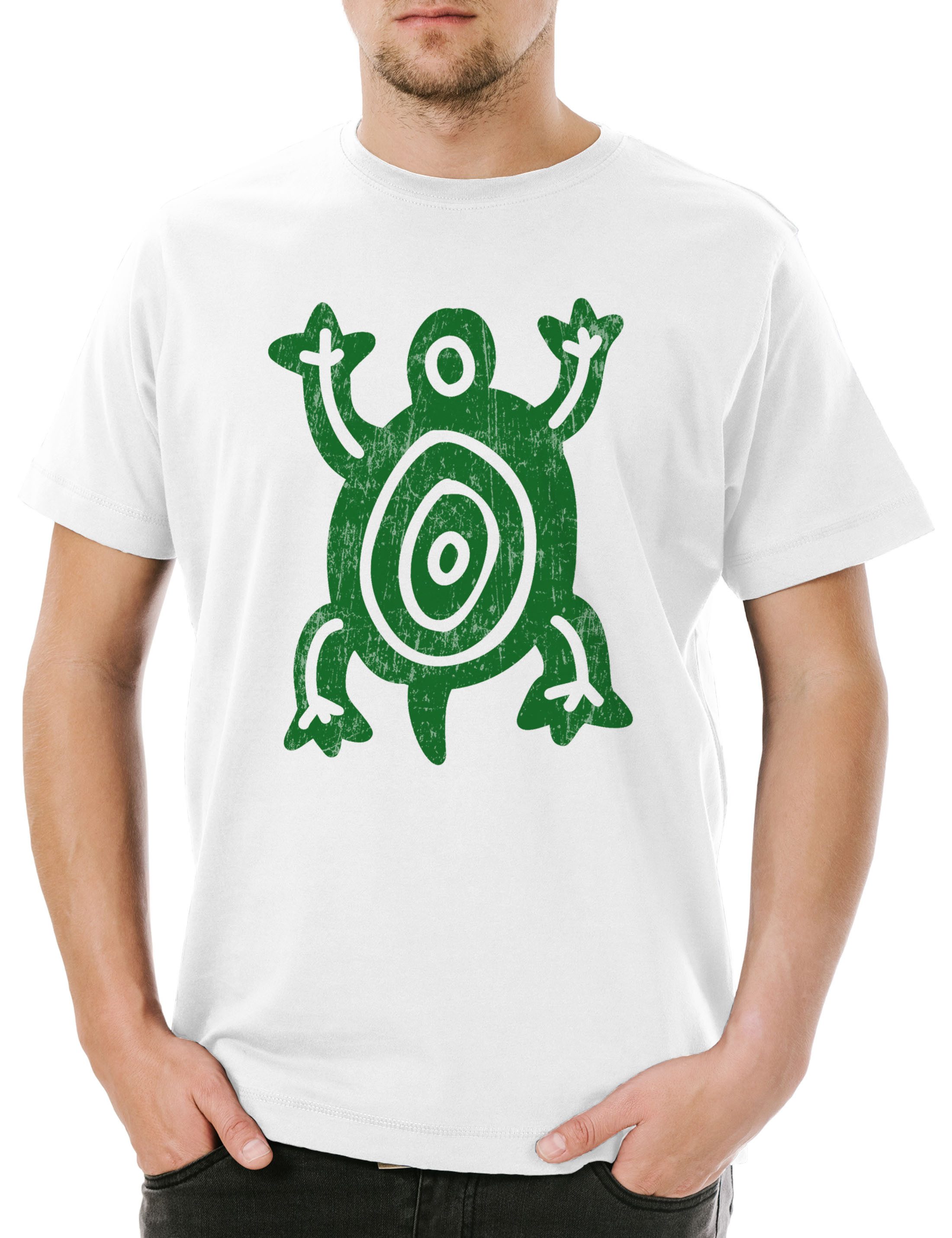 Print-Shirt Aztec Turtle II Herren T-Shirt Aztecs Azteken Inka Maya Mayans Mayas