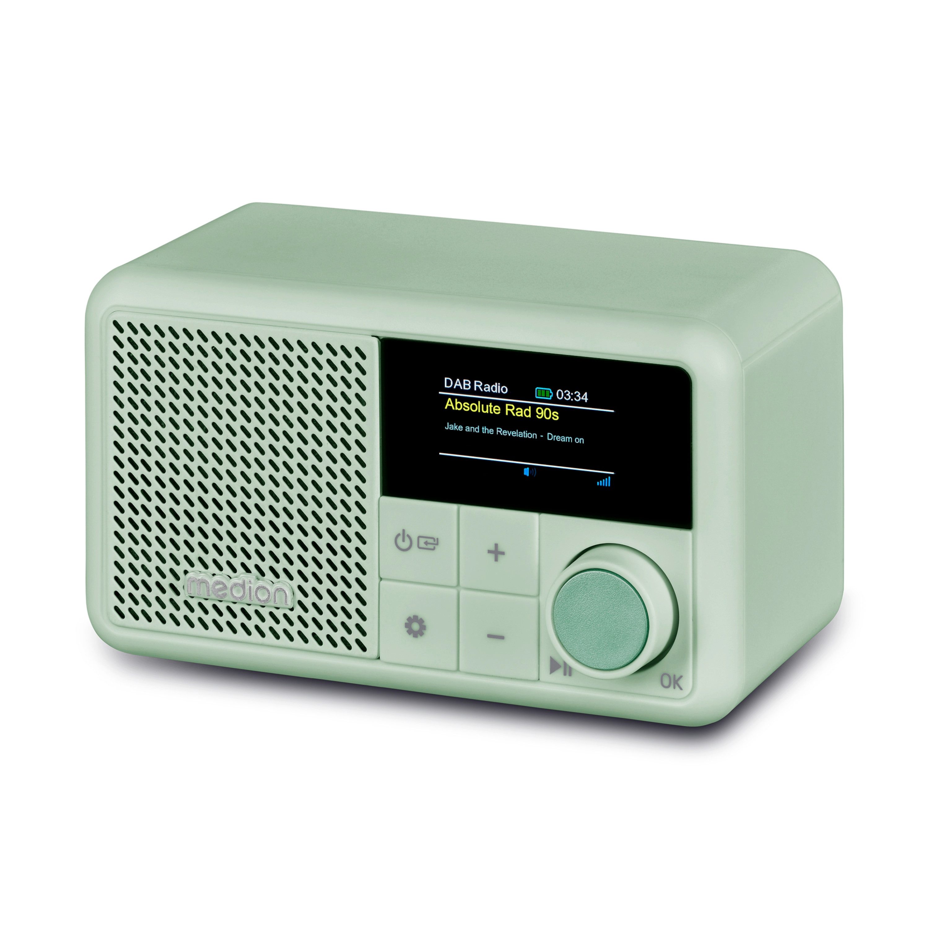 Medion® Tragbares DAB+ Radio MEDION® LIFE® S66822 (MD44822) Radio (MW/UKW, AM/FM, DAB+, RDS, 2 W, ca. 6,5 Akkulaufzeit, Farb-TFT-Display, Bluetooth® 5.3, IPX1-Schutz)