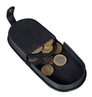 Benthill Mini Geldbörse Echt Leder Münzbörse mit Kleingeldschütte Kleingeldbörse für Münzen, Münzfach