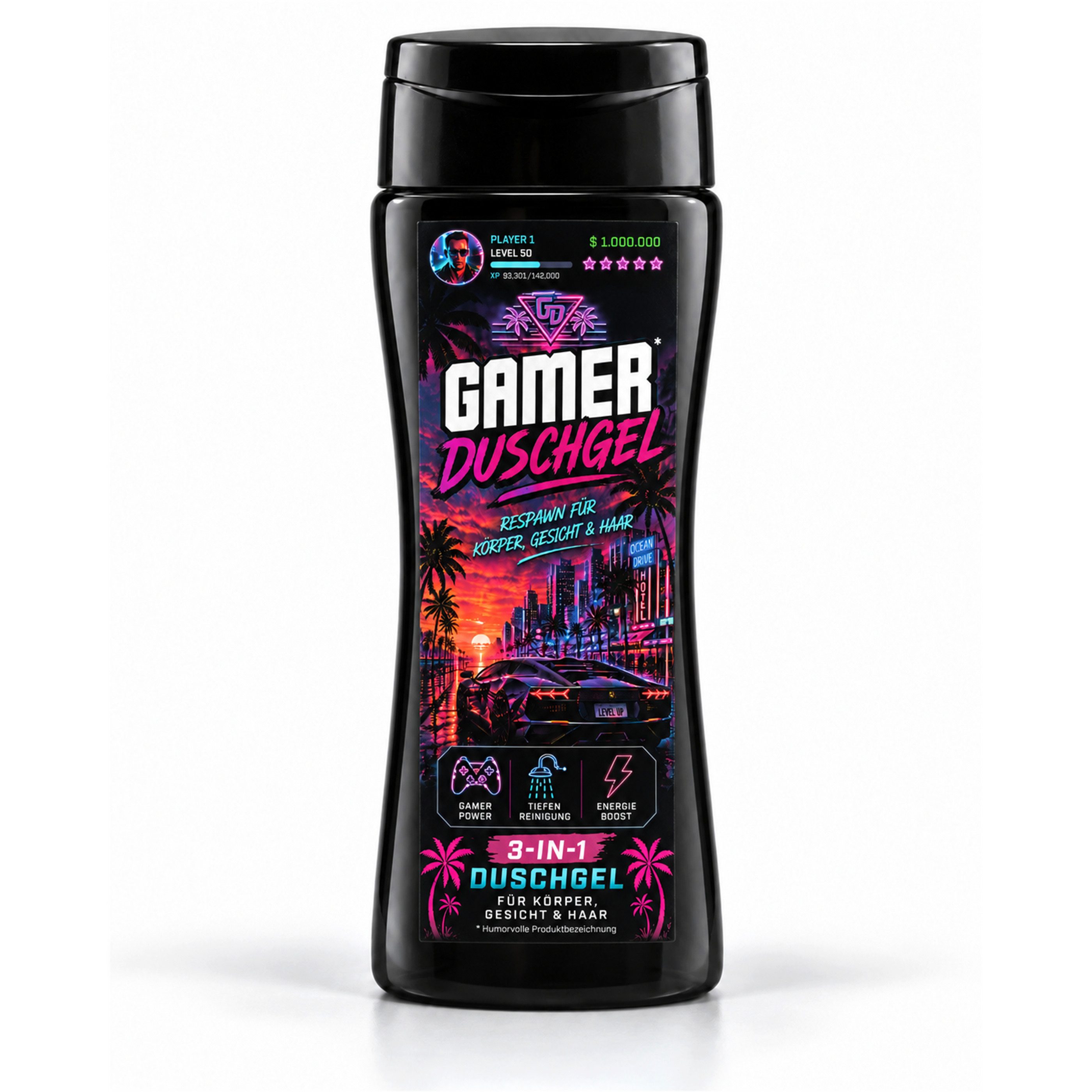Deggelbam Duschgel Gamer Duschgel 3-in-1 – Geschenk für Gamer & Zocker 250 ml, 3-in-1, Gamer-Geschenk, Gaming-Humor, 250 ml