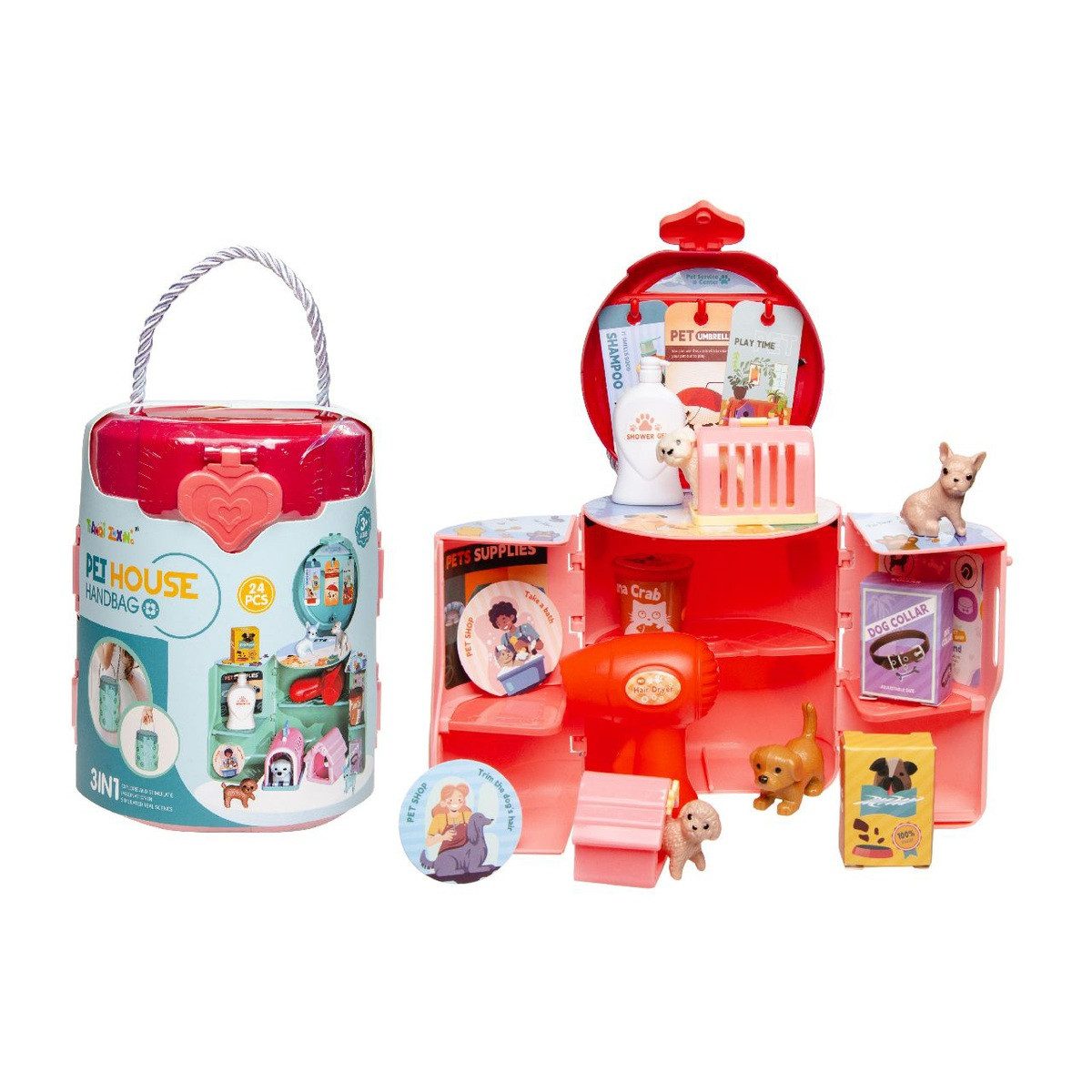 Handtasche Spielset Pet House Handtasche 24 Teile