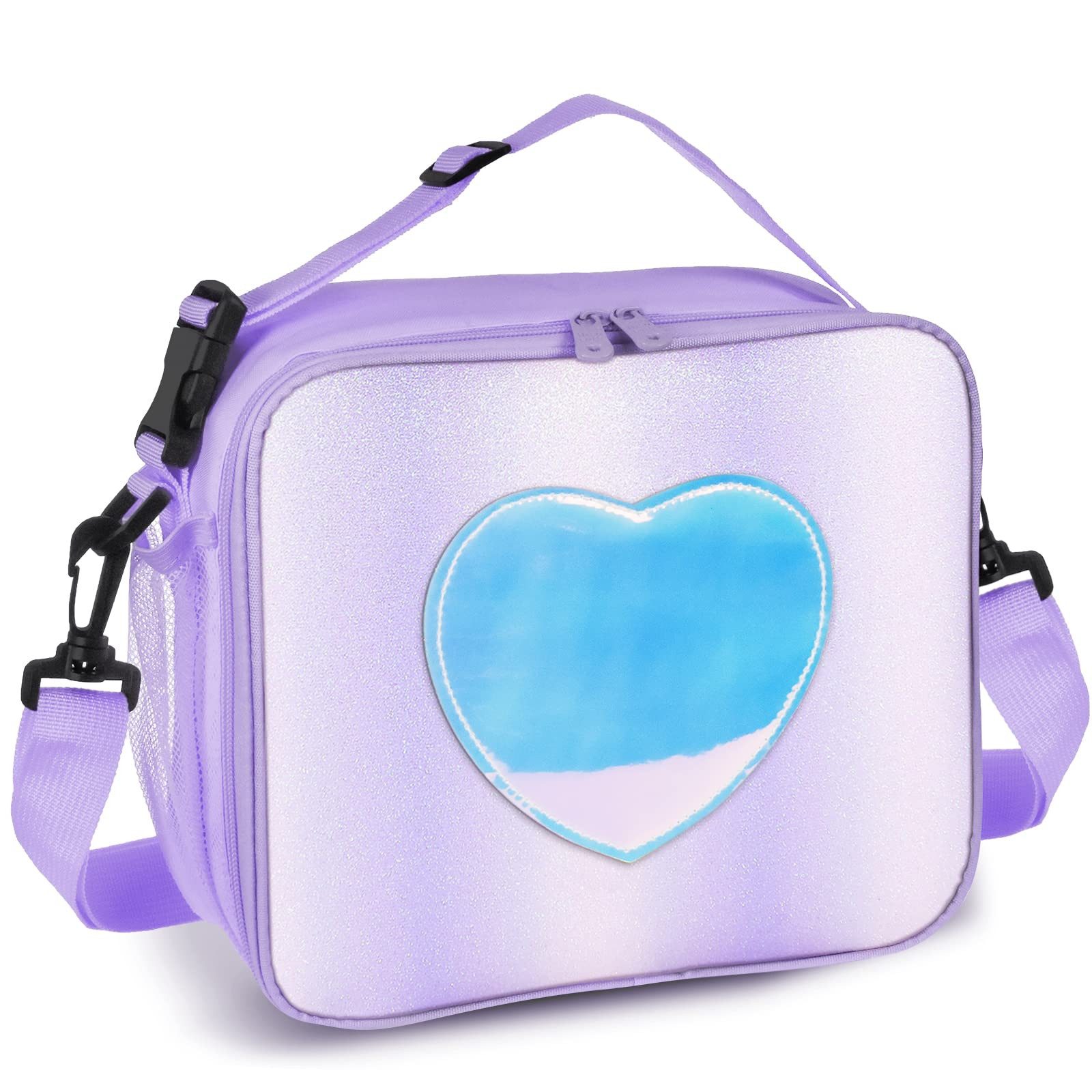 Coonoor Kühltasche Lunchbox für Kinder und Mädchen, isolierte Regenbogen-Tragetasche, auslaufsichere Thermo-Kühltasche, wiederverwendbare Lunchtasche