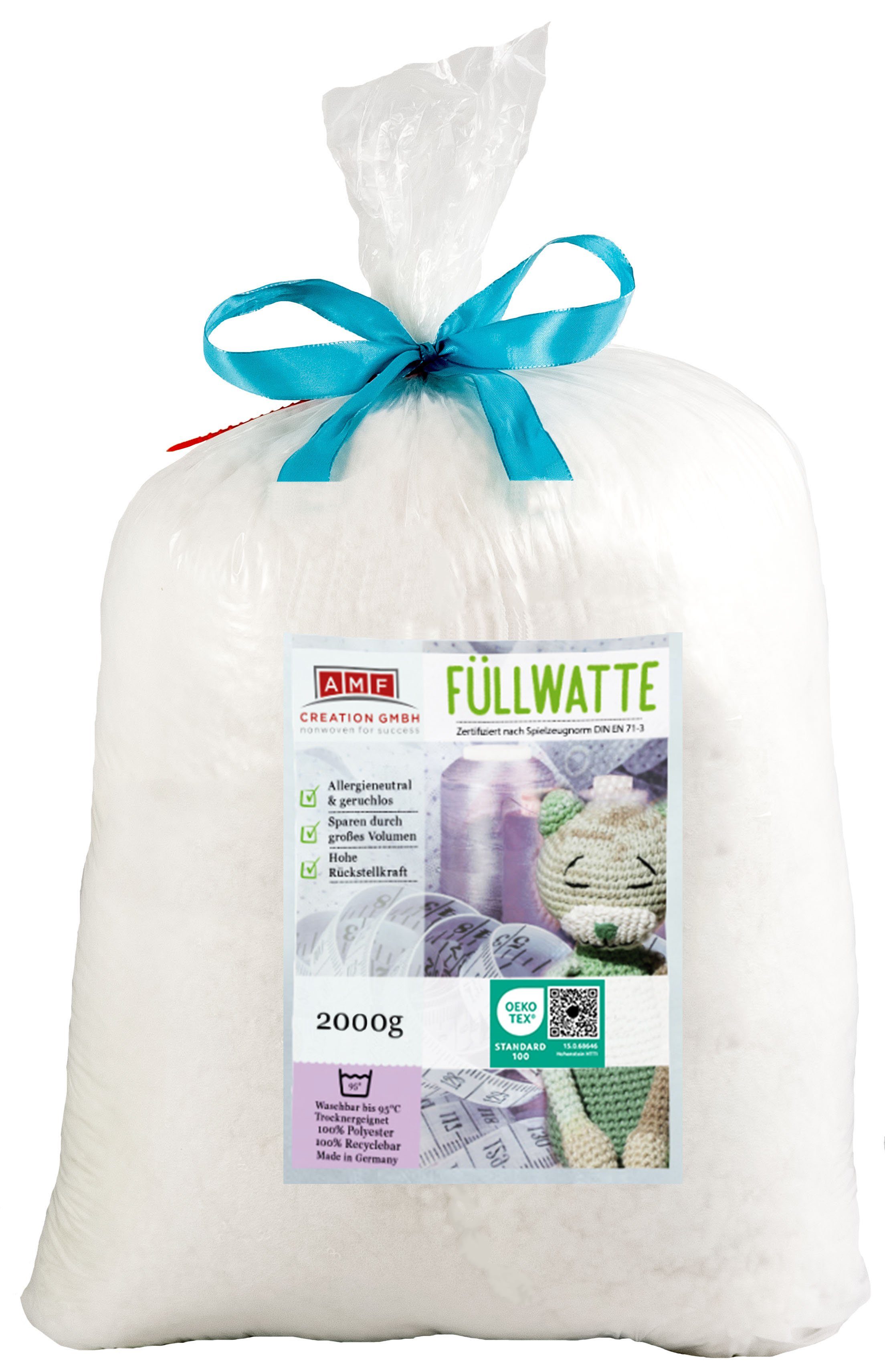 AMF Life Kissenfüllung Füllwatte, waschbar bis 95 Grad, zertifizierte Qualität, hohe Rückstellkraft, in der Waschmaschine bis zu 95° Grad waschbar