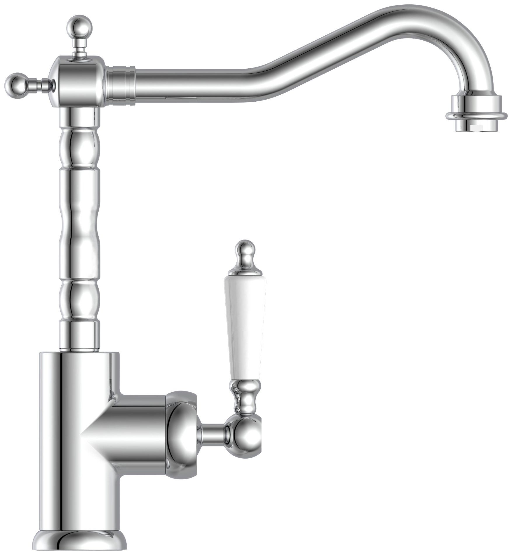 Schütte Spültischarmatur Old Style Wasserhahn Küche im Retro Style, 360° schwenkbare Mischbatterie
