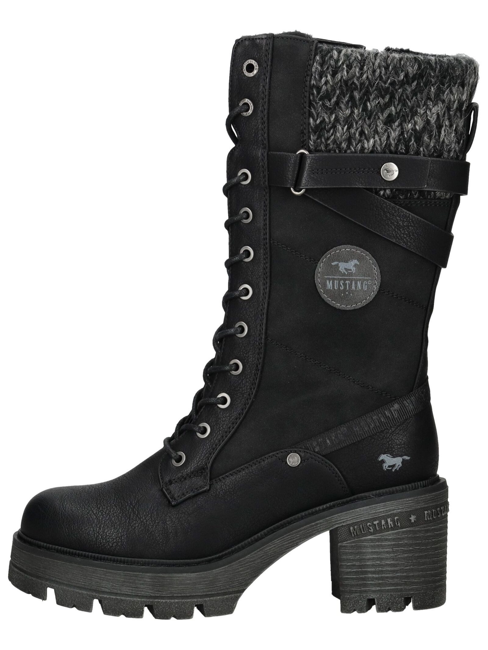 Mustang Shoes Mustang Shoes Stiefel Lederimitat/Textil Schnürstiefel günstig online kaufen