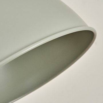 hofstein Stehlampe moderne Stehlampe aus Metall/Holz in Grün/Naturfarben, ohne Leuchtmittel, mit verstellbarem Schirm (20cm) und Fußschalter, 1x E27