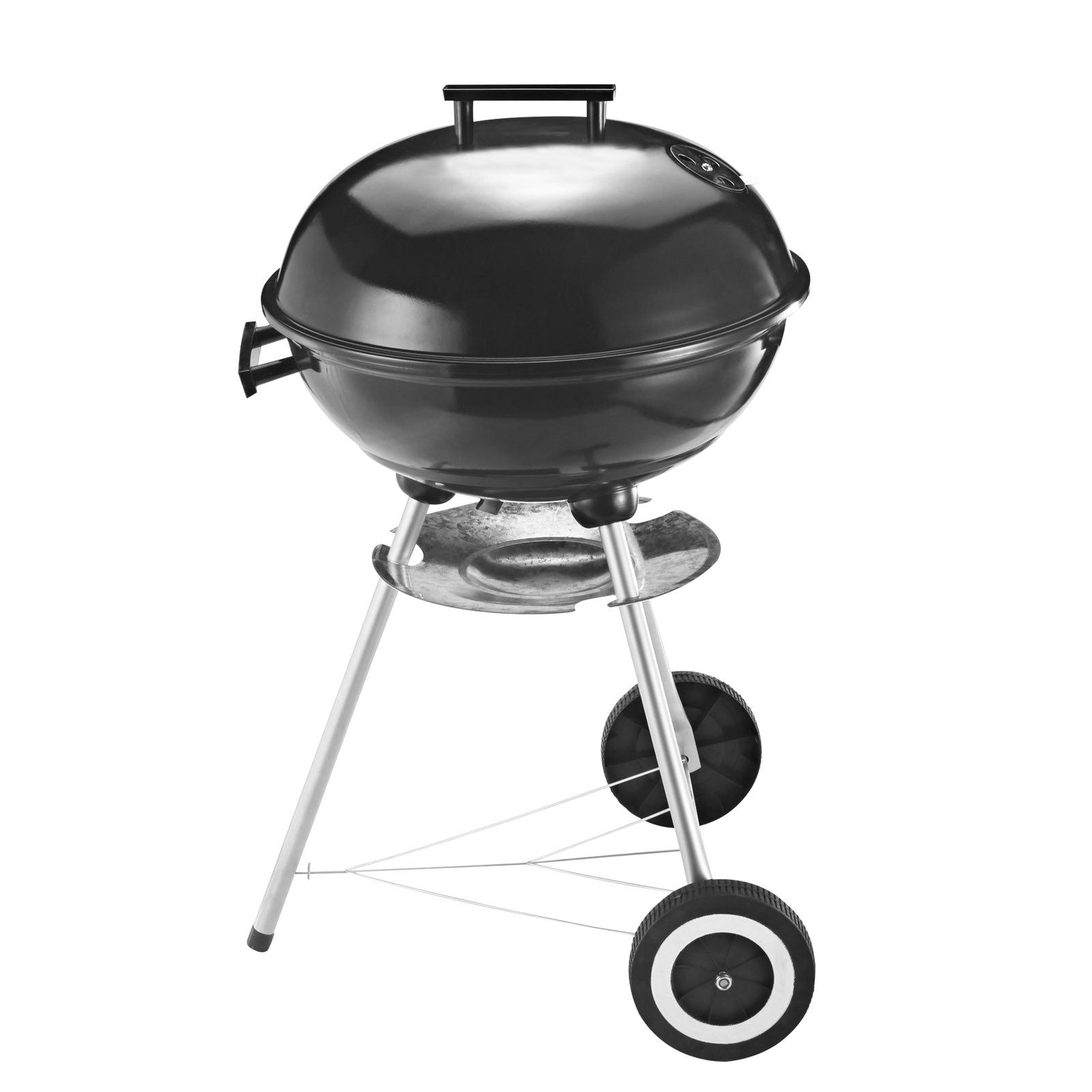 LANDMANN Holzkohlegrill BBQ Kugelgrill Holzkohle Rundgrill Grill Standgrill, Ø 37 cm mit Deckel