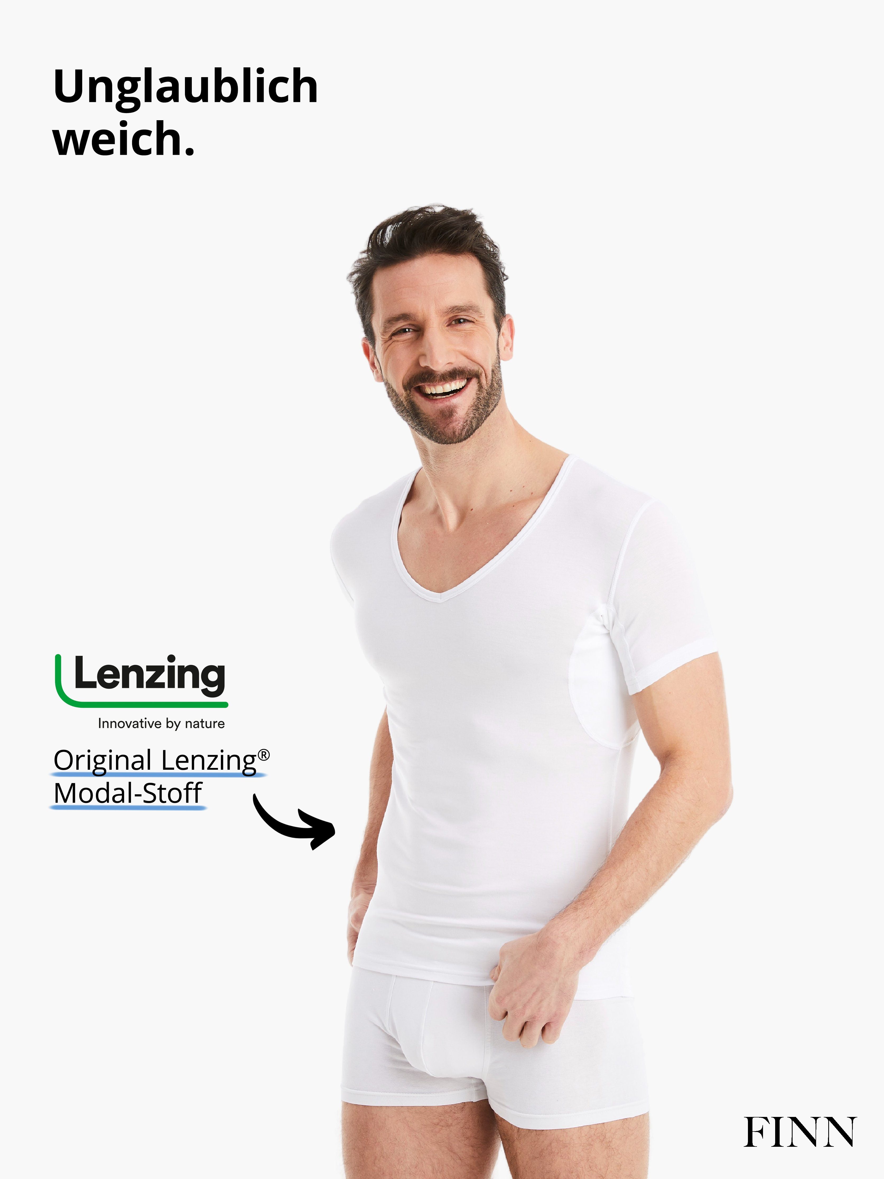 FINN Design Unterhemd Anti-Schweiß 100% Schweißflecken, Unterhemd garantierte Wirkung vor Herren Schutz
