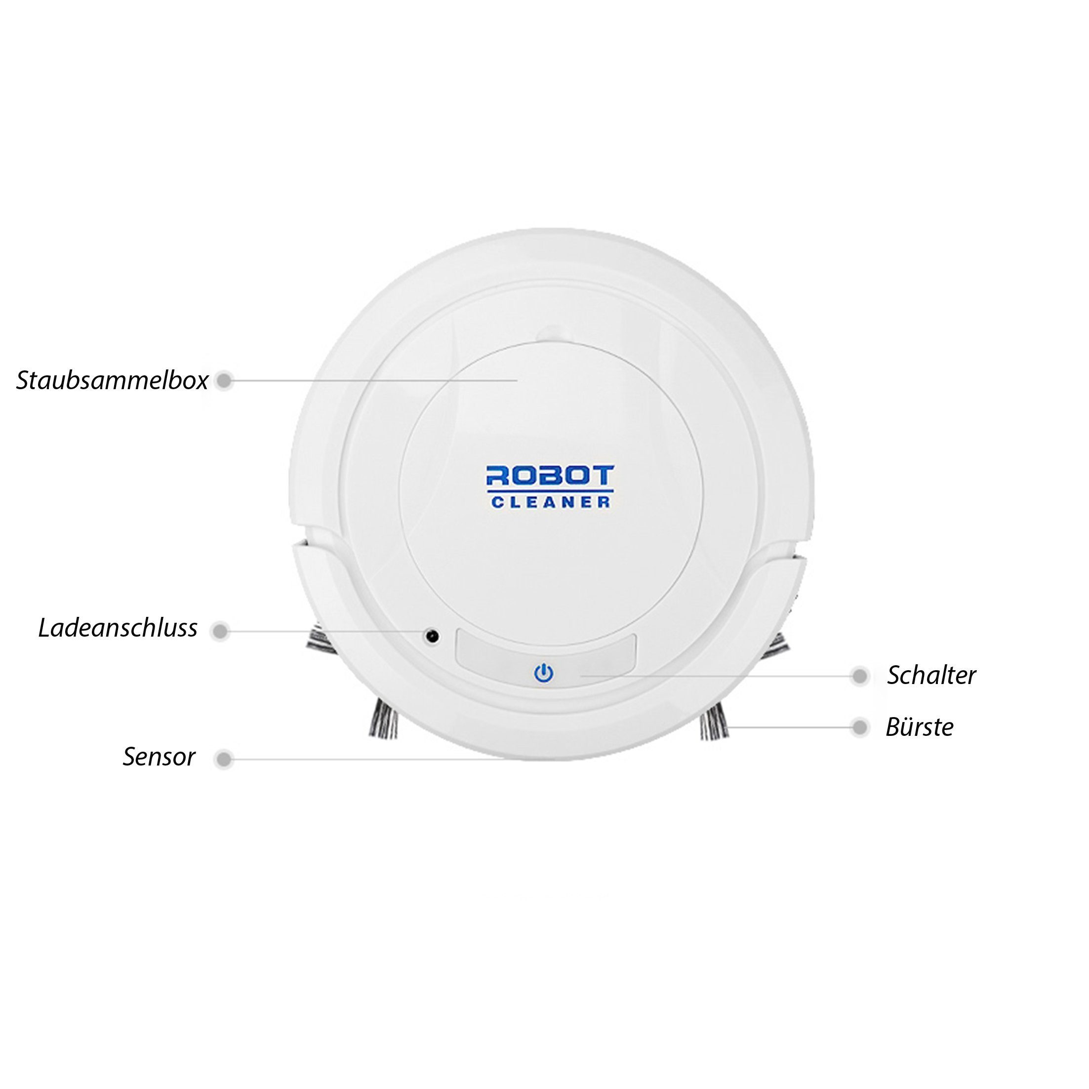 KINSI Nass-Trocken-Saugroboter Multifunktionale Reinigung,intelligente Kehrmaschinen,Staubsauger Schwarz