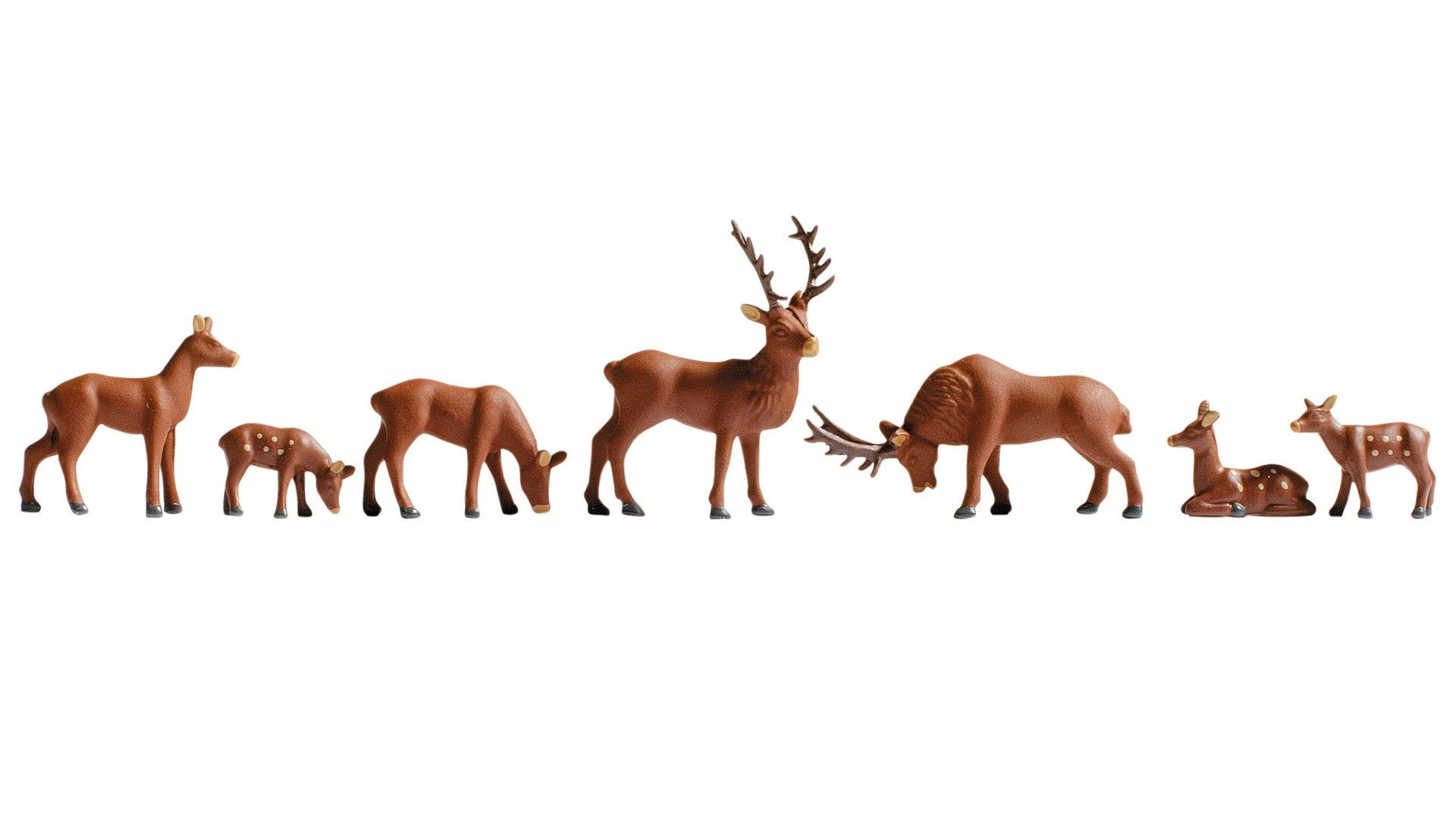 NOCH Dekofigur NOCH Hirsche, Tierfiguren Set, handkoloriert aus K