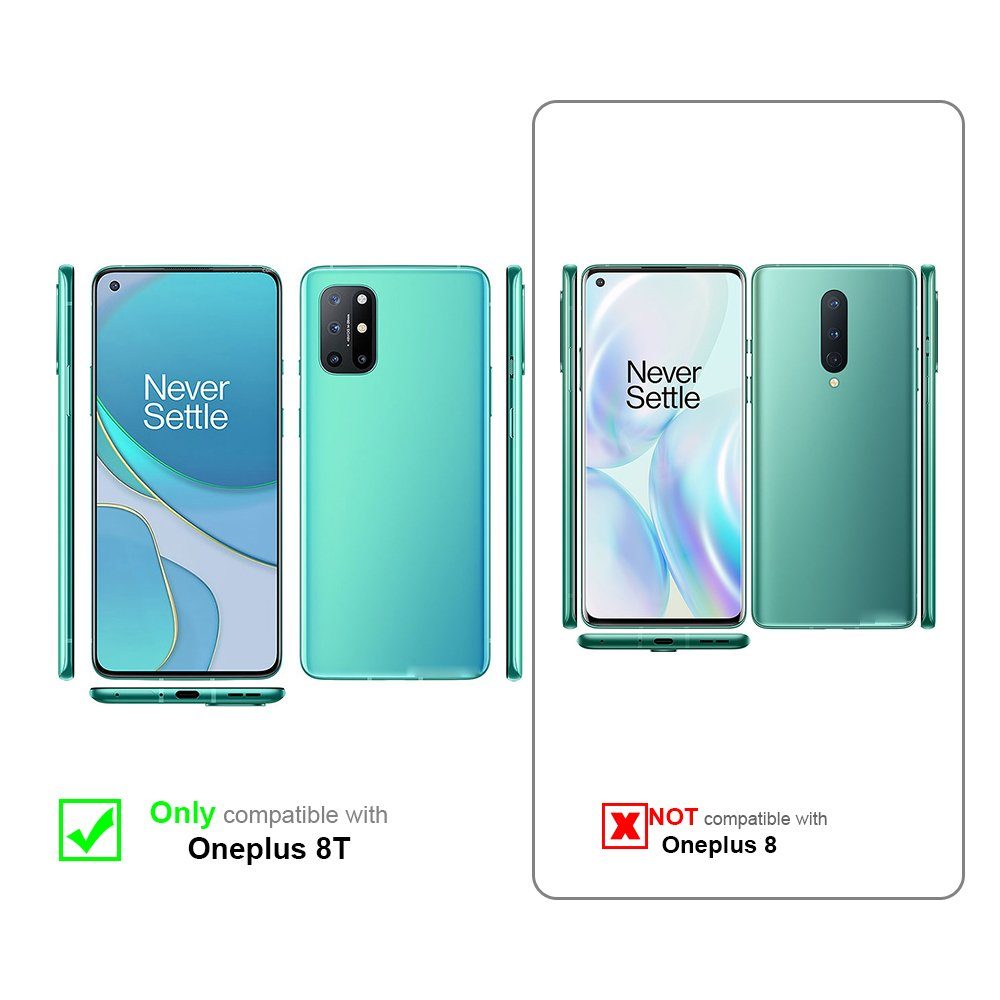 Cadorabo Handyhülle für OnePlus 8T Hülle OnePlus 8T, Hülle TPU Silikon Handy Schutzhülle Slim Transparent Case Cover