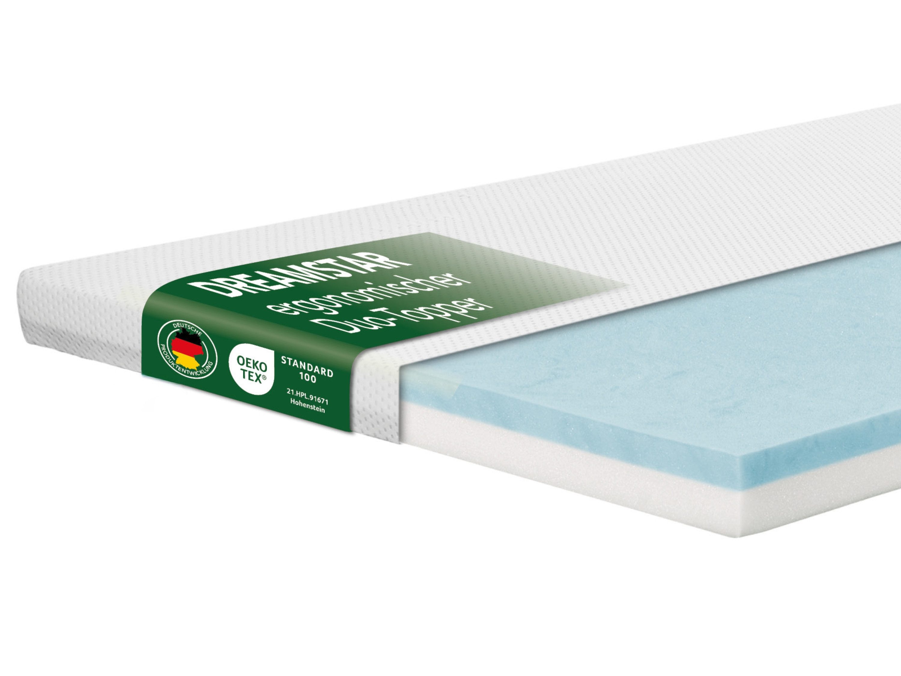 Dreamstar, Topper Duo Matratzentopper, H2/H3, mit Gel-Memory und Komfortsch günstig online kaufen