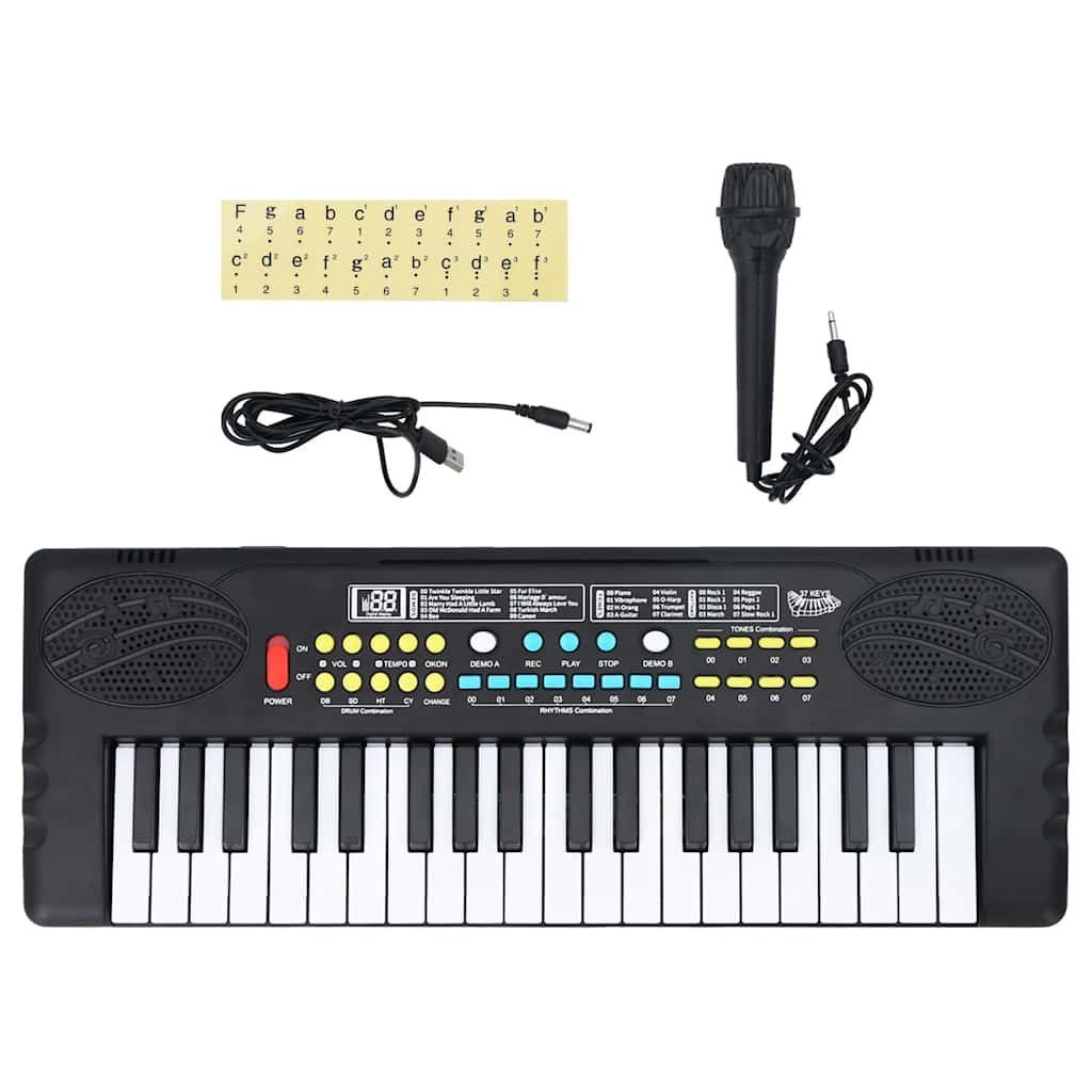 Klavier 37 Tasten Klavier Elektrisches Keyboard mit Mikrofon für Kinder