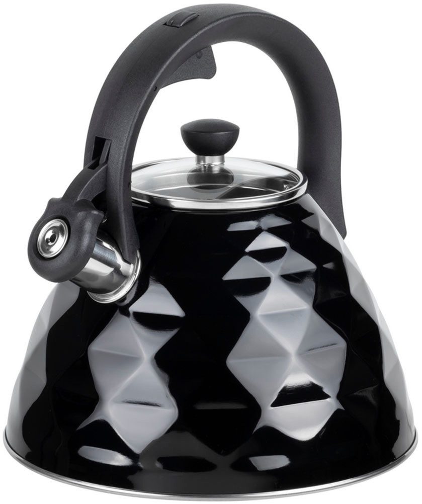 RESTO Kitchenware Wasserkessel Almaaz, im Geschenkkarton, Edelstahl 18/10 (2-tlg), Flötenkessel, geeignet für alle Herdarten, auch Induktion