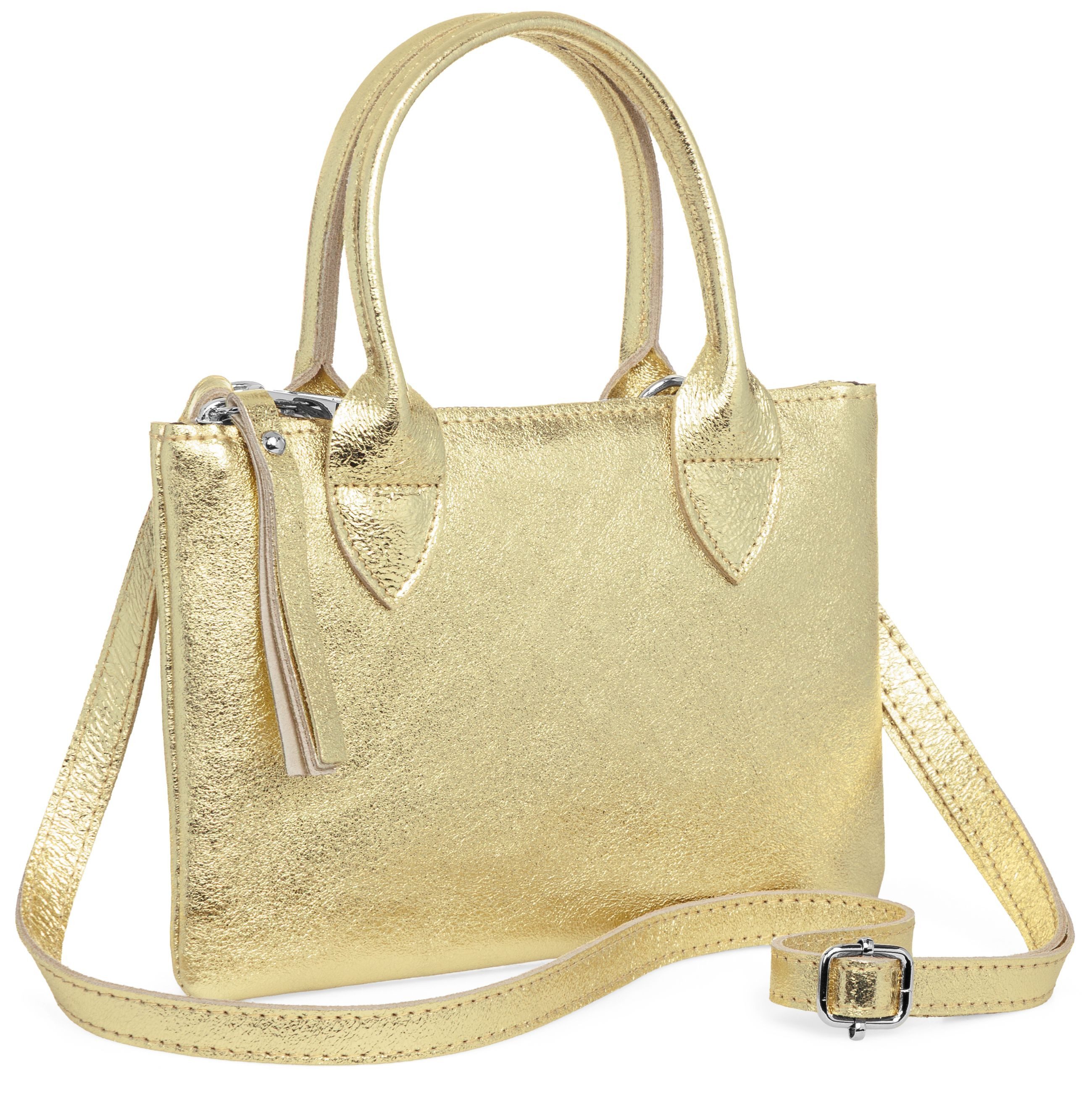 Caspar Henkeltasche Kleine Damen Leder Tasche günstig online kaufen