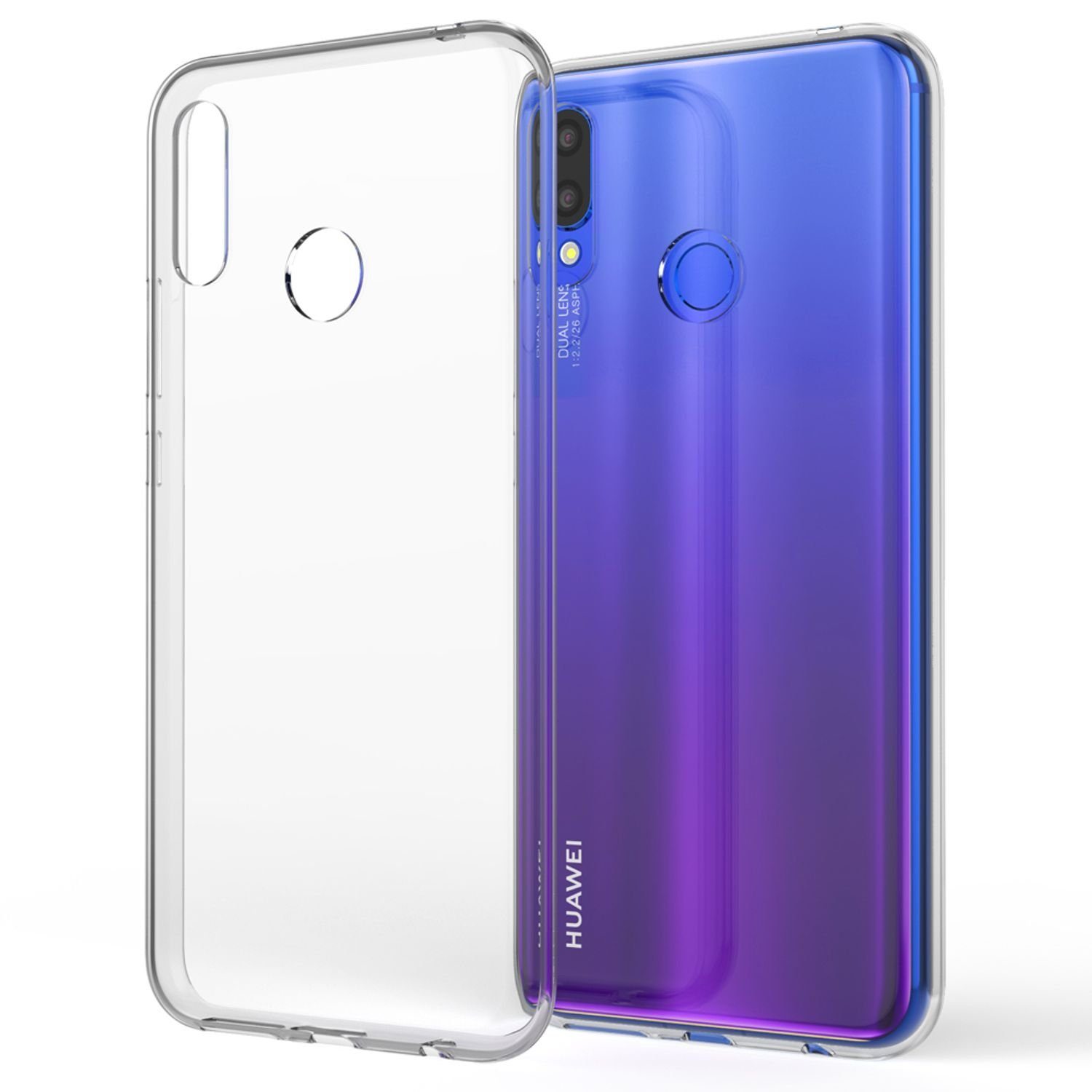 Nalia Handyhülle Huawei P Smart Plus (2018), Klare Silikon Hülle / Extrem  Transparent / Vergilbungsfrei / Stoßfest / Kratzfest / Durchsichtige Dünne  Schutzhülle / Clear Phone Case / Soft Cover / Anti-Gelb /