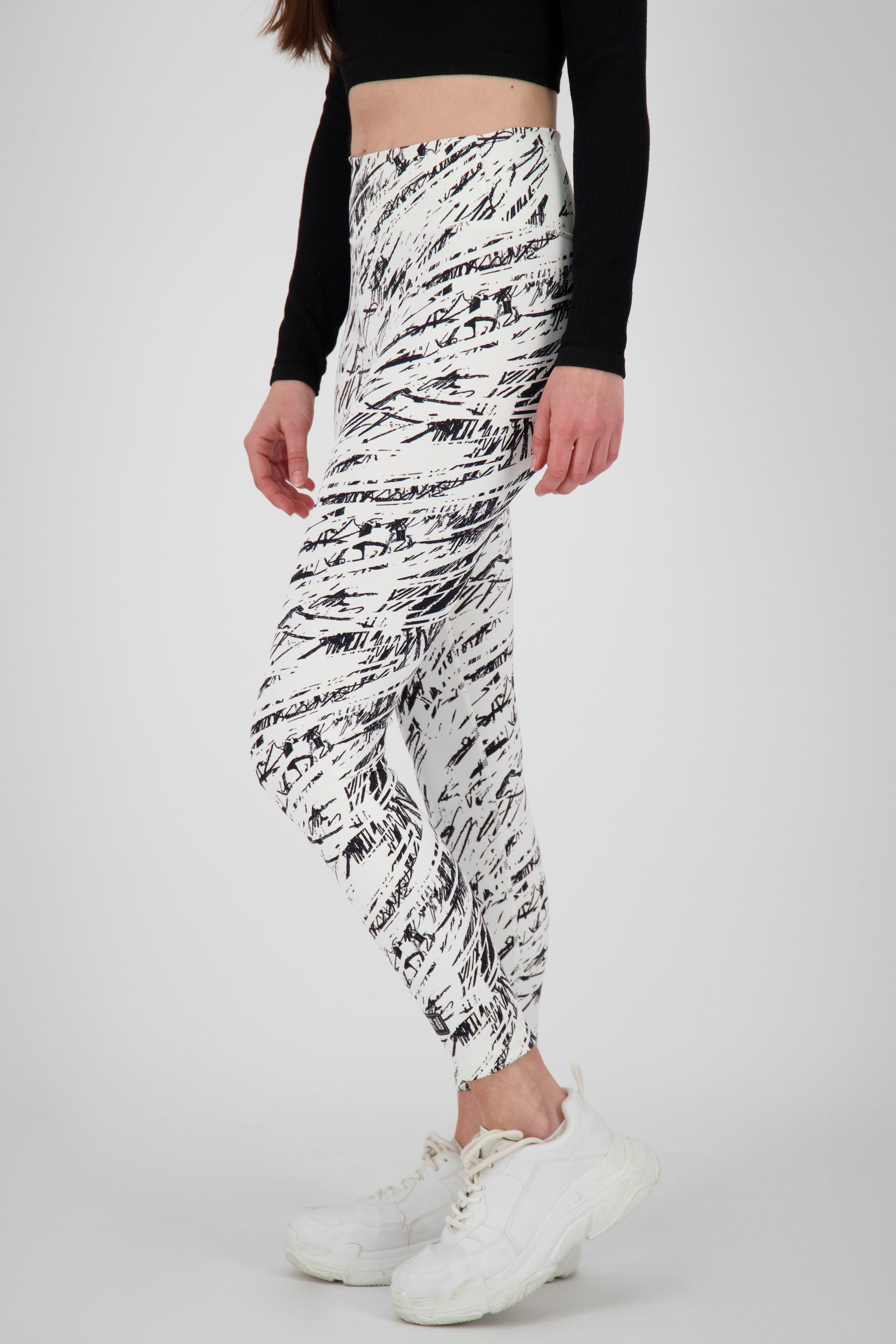 Leggings Hose Kickin AriaAK Alife Freizeithose, & white Leggings Damen