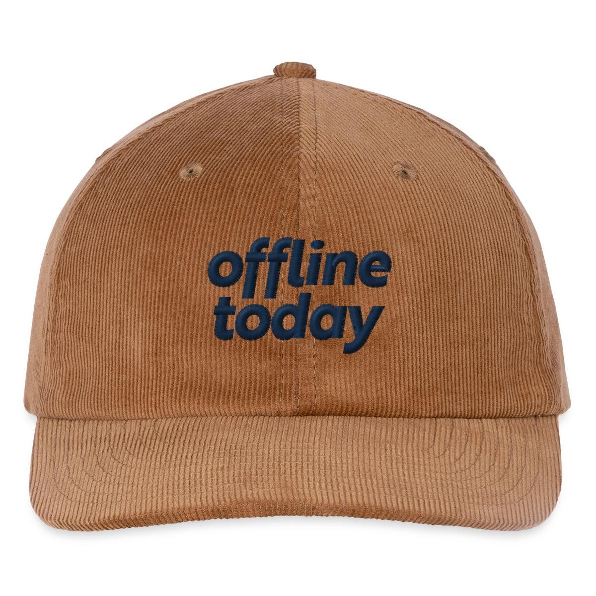 Spreadshirt Baseball Cap Stickmotiv Offline Today Heute Offline Bestickte Cord Cap (1-St)
